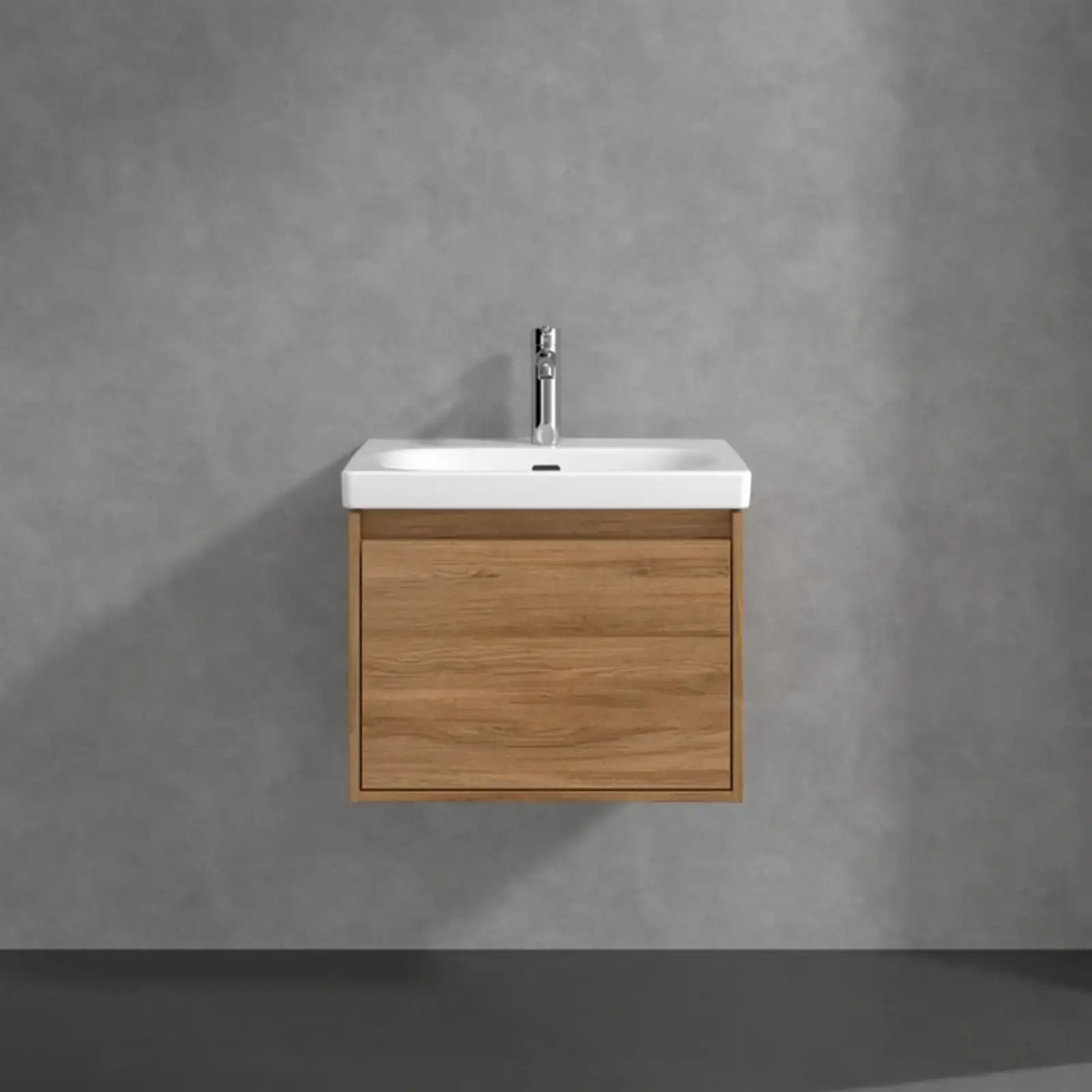 Villeroy & Boch Skyla Oak Kansas 1 Pull Out Element Vanity Unit & White Alpin Washbasin C78400RH+5A516001