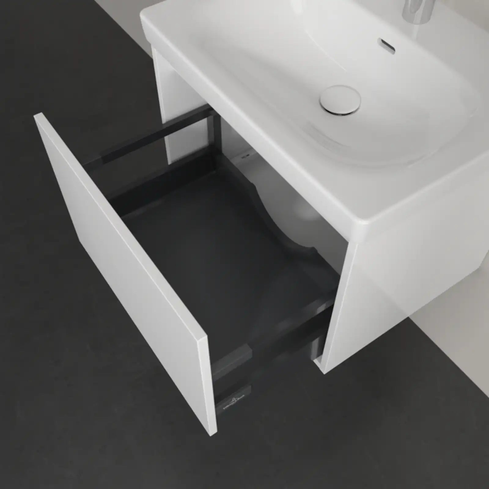 Villeroy & Boch Skyla Brilliant White 1 Pull Out Element Vanity Unit & White Alpin Washbasin C78400VE+5A516001