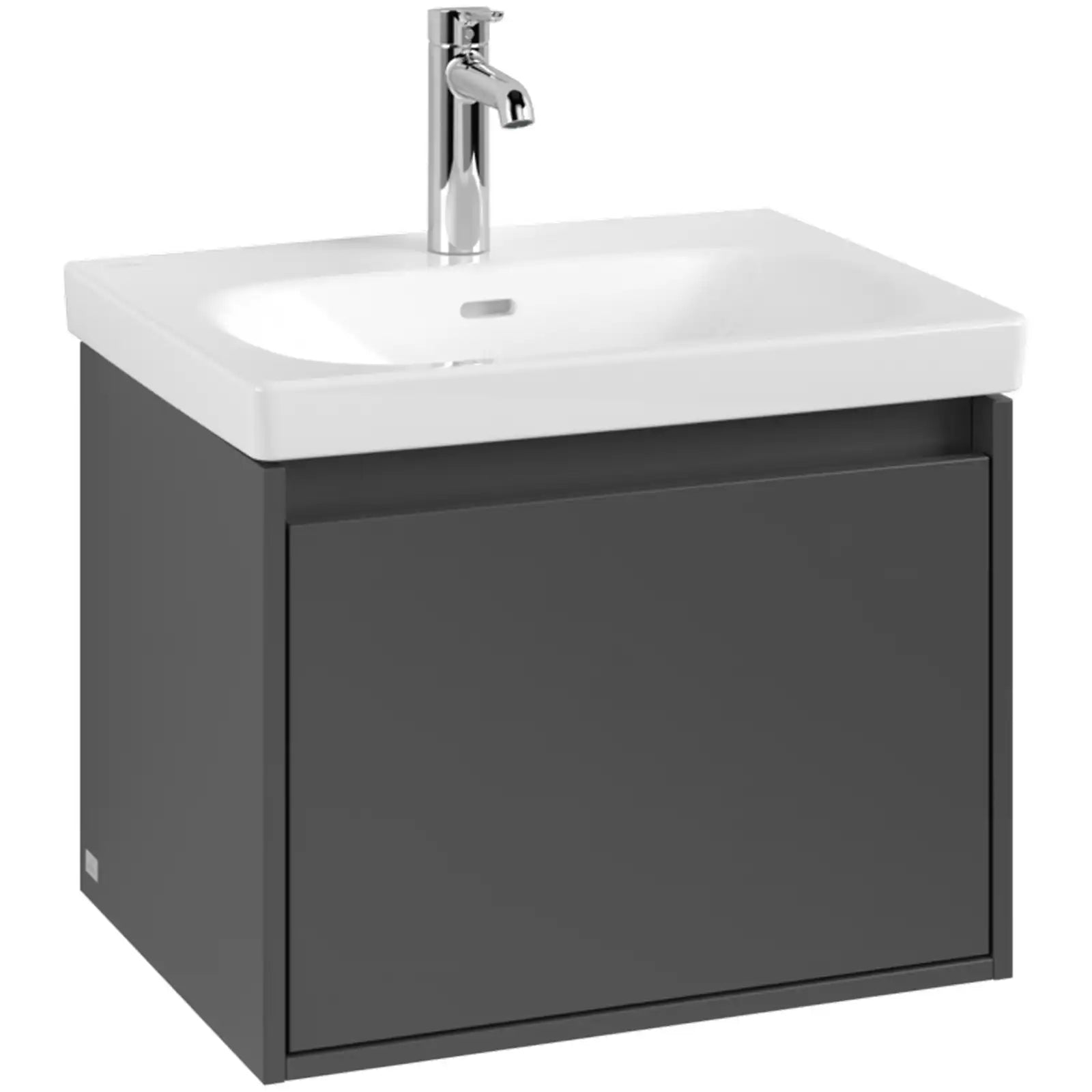 Villeroy & Boch Skyla Graphite 1 Pull Out Element Vanity Unit & White Alpin Washbasin C78400VR+5A516001