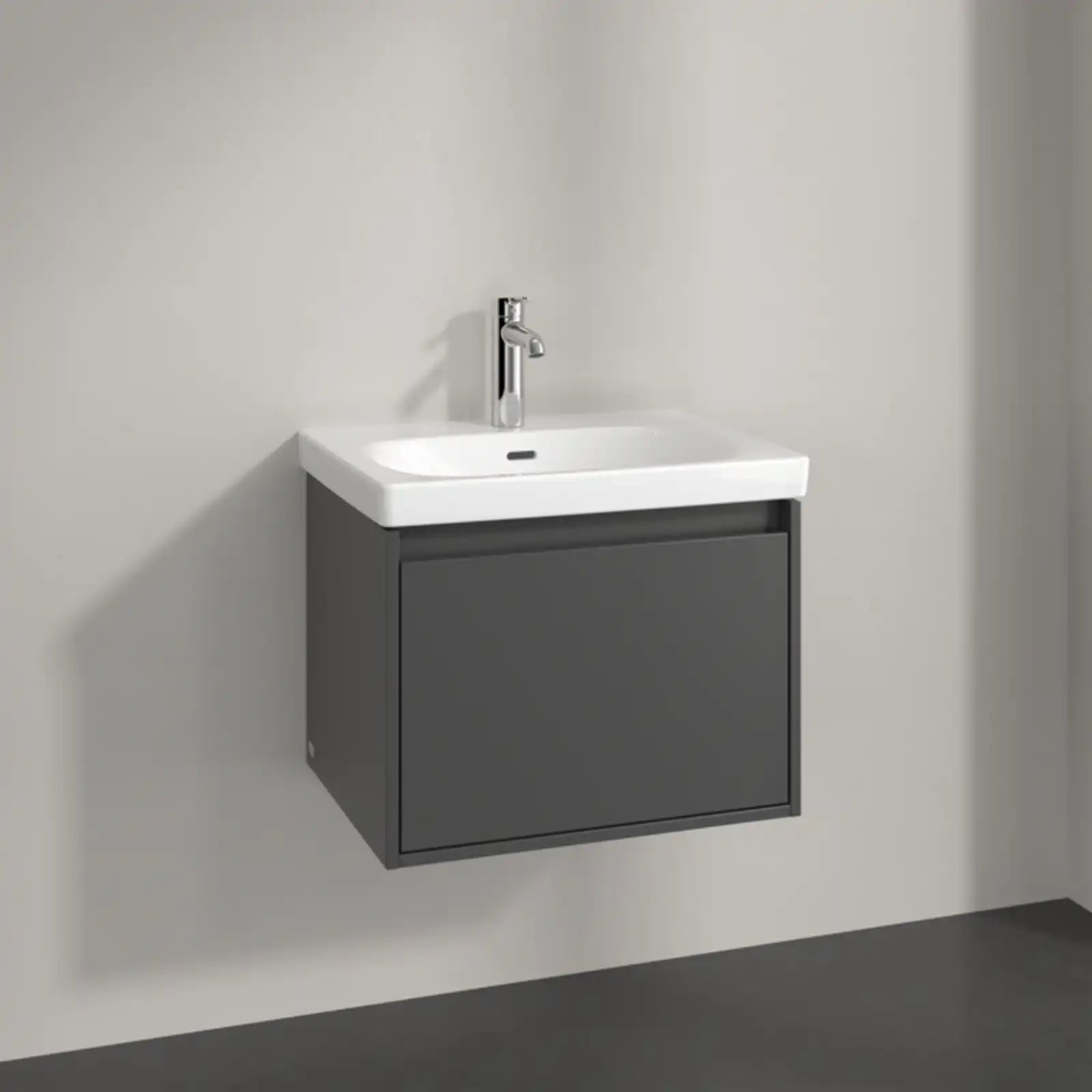 Villeroy & Boch Skyla Graphite 1 Pull Out Element Vanity Unit & White Alpin Washbasin C78400VR+5A516001