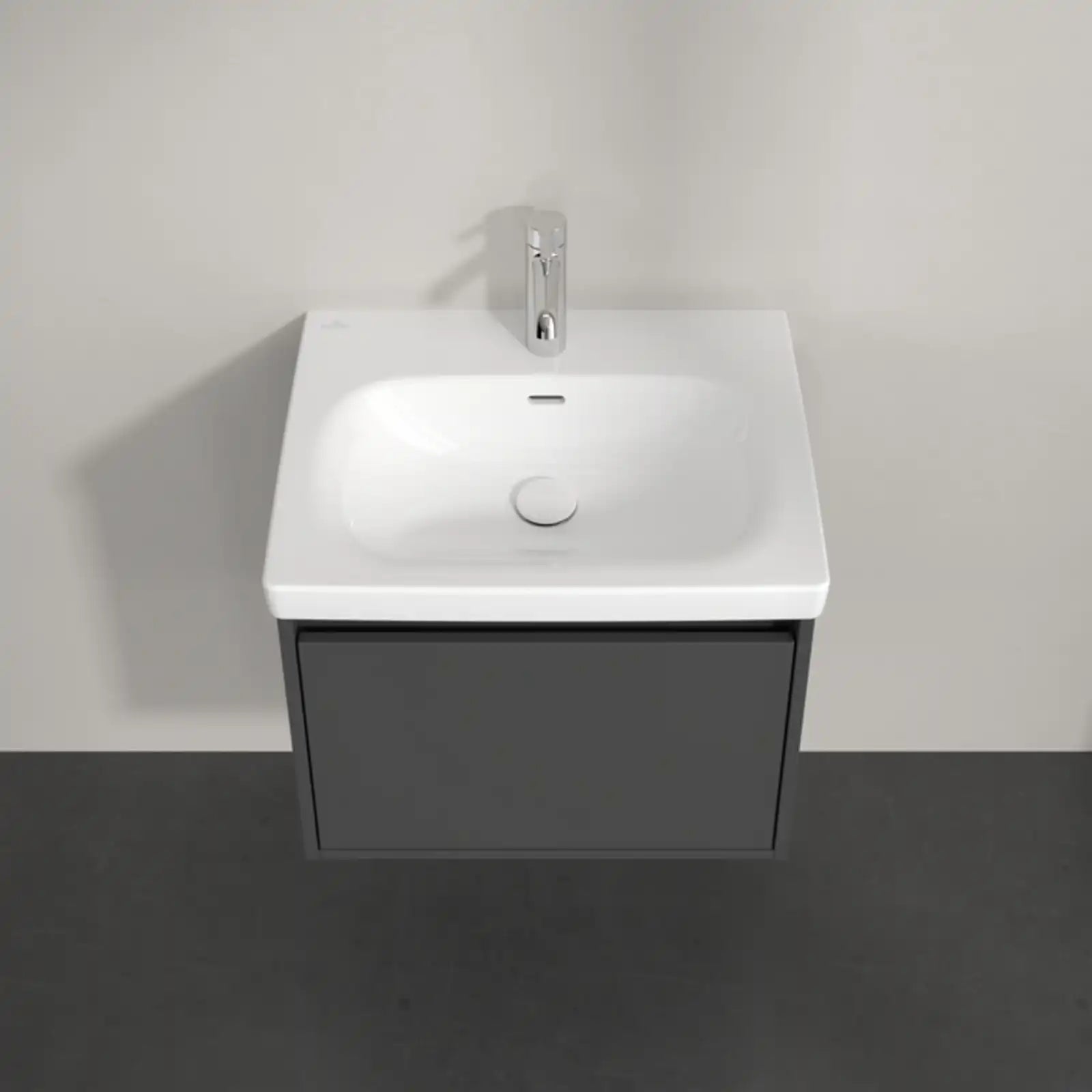 Villeroy & Boch Skyla Graphite 1 Pull Out Element Vanity Unit & White Alpin Washbasin C78400VR+5A516001