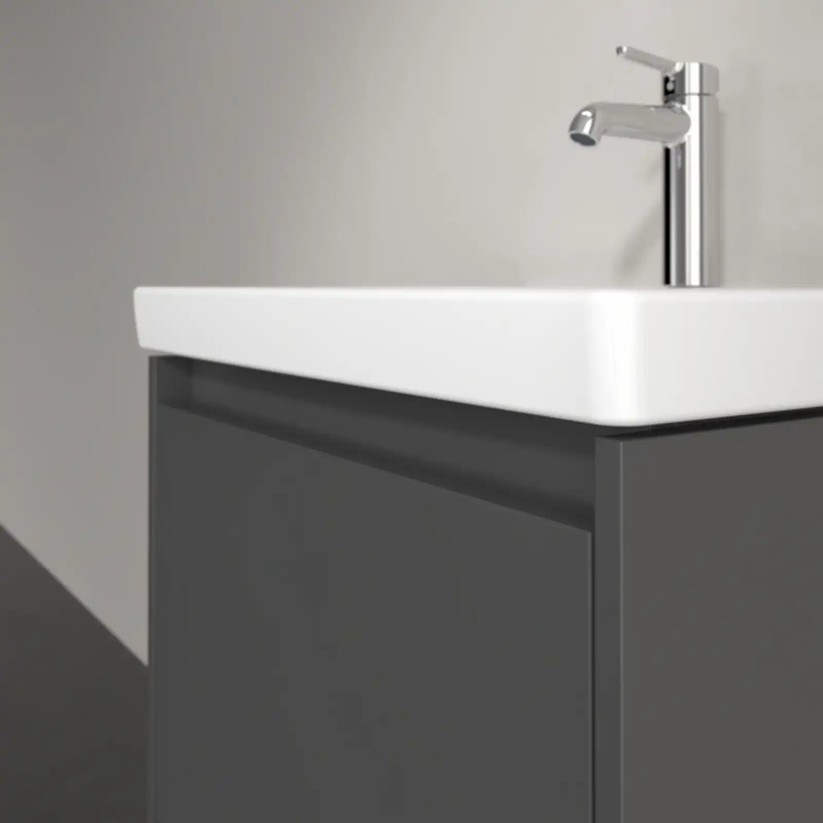 Villeroy & Boch Skyla Graphite 1 Pull Out Element Vanity Unit & White Alpin Washbasin C78400VR+5A516001
