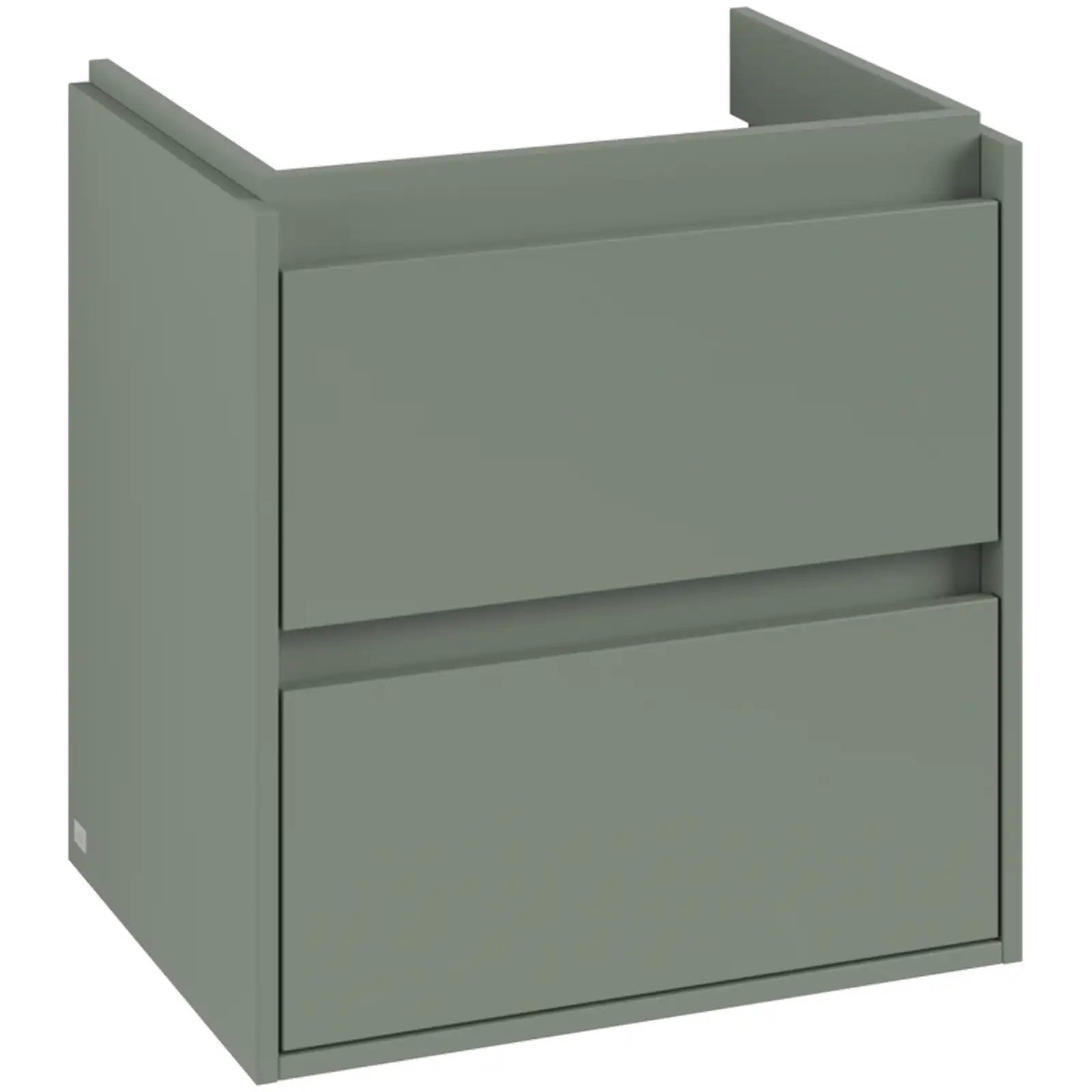 Villeroy & Boch Skyla Soft Green 2 Pull Out Element Vanity Unit & White Alpin Washbasin C79400AF+5A516001