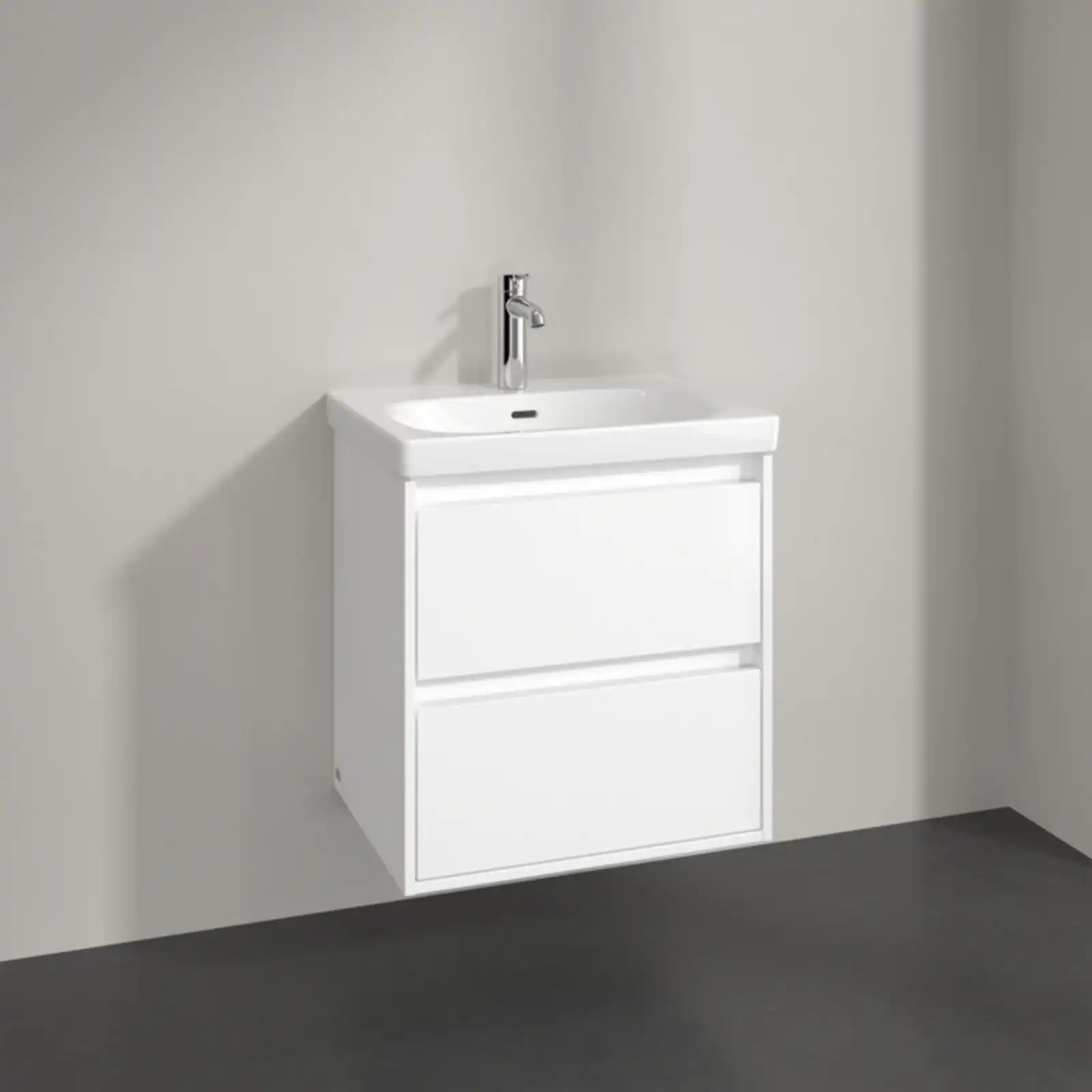 Villeroy & Boch Skyla Brilliant White 2 Pull Out Element Vanity Unit & White Alpin Washbasin C79400VE+5A516001