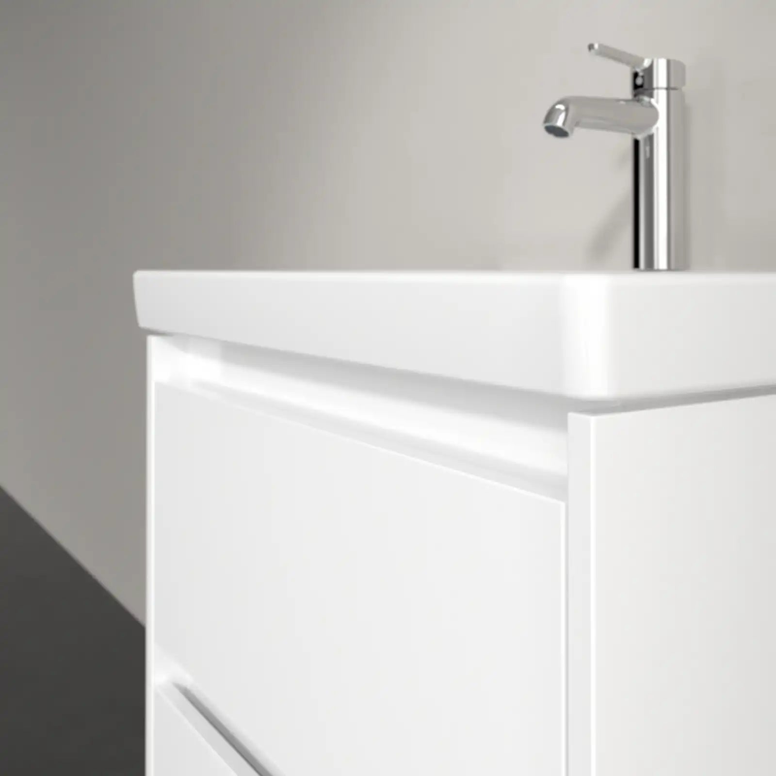 Villeroy & Boch Skyla Brilliant White 2 Pull Out Element Vanity Unit & White Alpin Washbasin C79400VE+5A516001