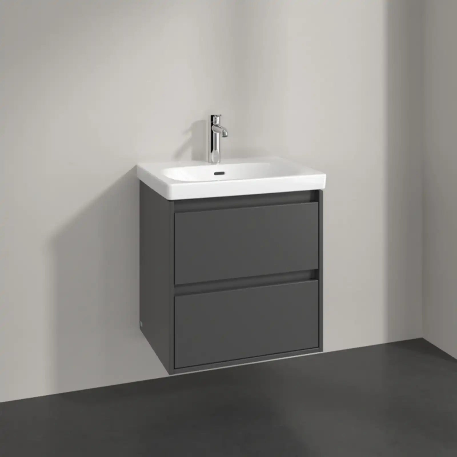 Villeroy & Boch Skyla Graphite 2 Pull Out Element Vanity Unit & White Alpin Washbasin C79400VR+5A516001