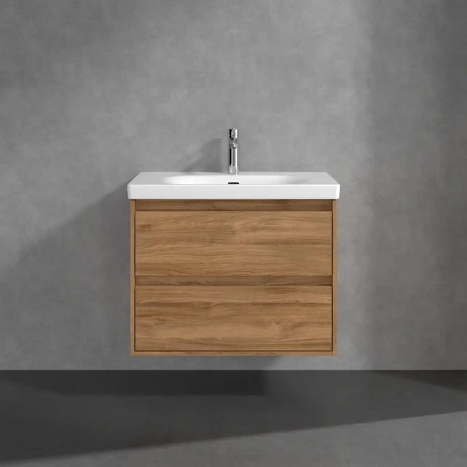 Villeroy & Boch Skyla Oak Kansas 2 Pull Out Element Vanity Unit & White Alpin Washbasin with Overflow C79600RH+5A518001