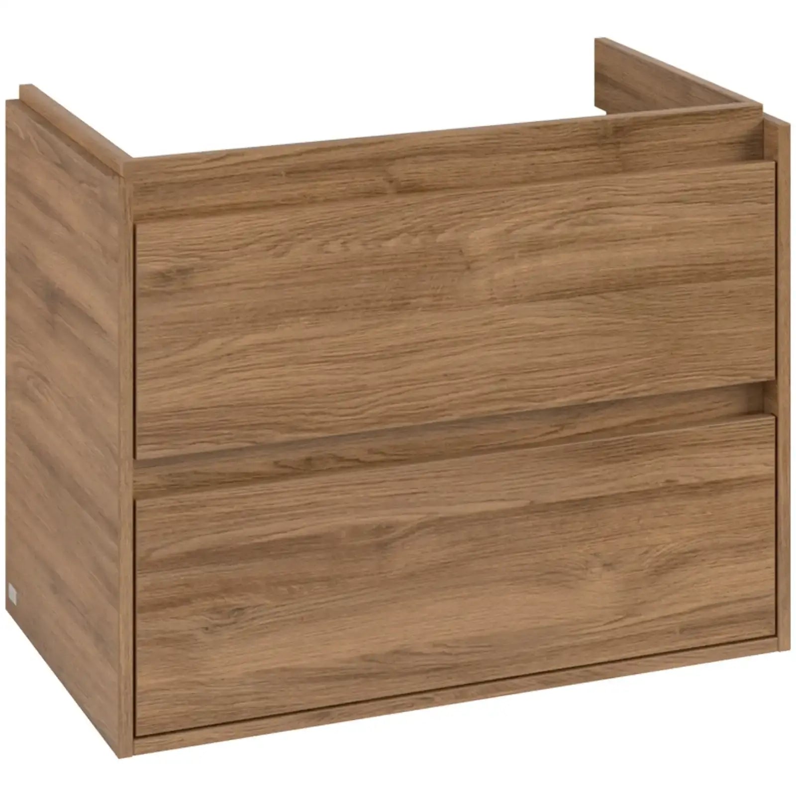 Villeroy & Boch Skyla Oak Kansas 2 Pull Out Element Vanity Unit & White Alpin Washbasin with Overflow C79600RH+5A518001