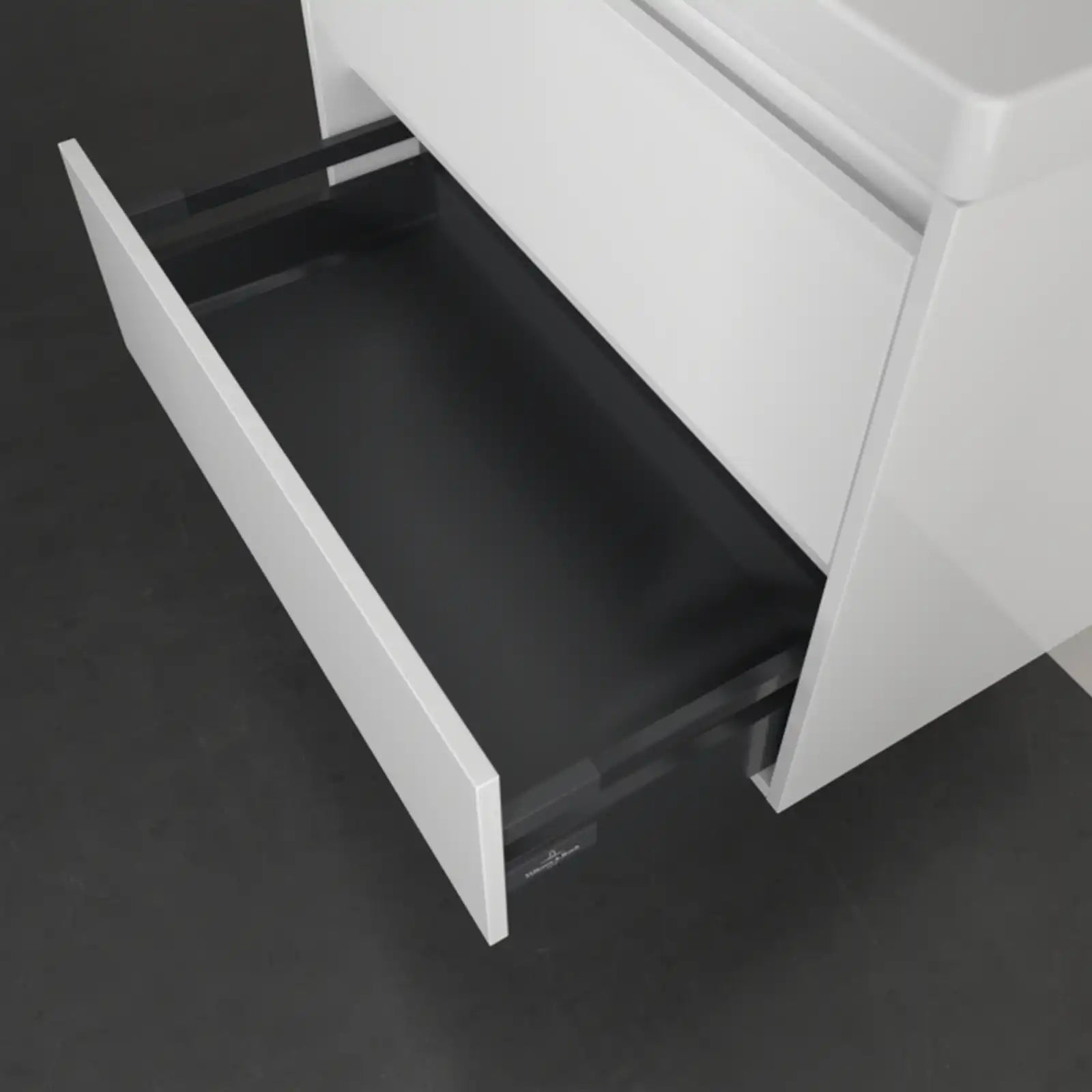 Villeroy & Boch Skyla Brilliant White 2 Pull Out Element Vanity Unit & White Alpin Washbasin with Overflow C79600VE+5A518001