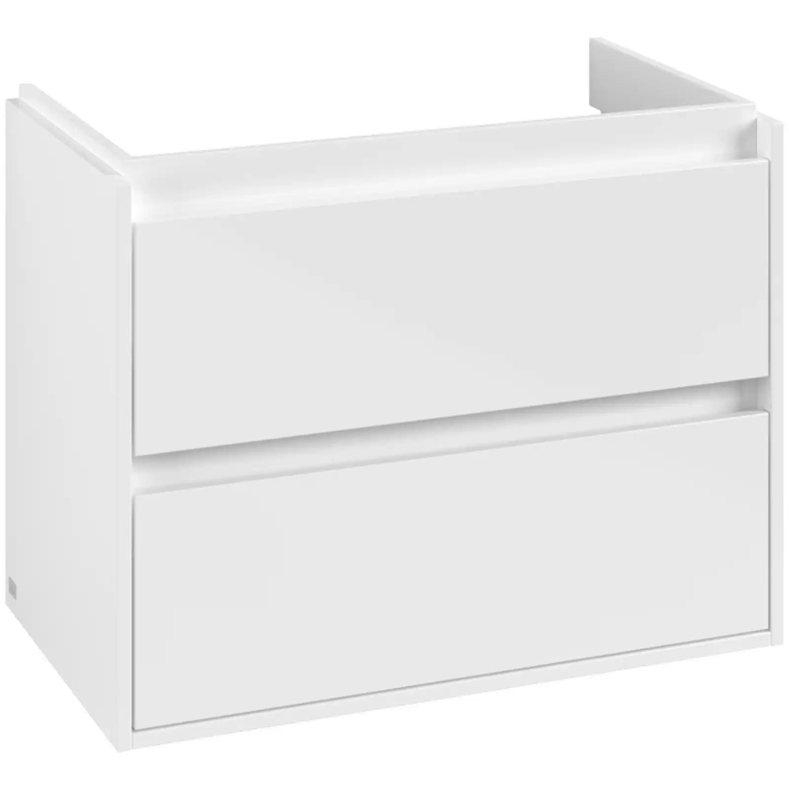 Villeroy & Boch Skyla Brilliant White 2 Pull Out Element Vanity Unit & White Alpin Washbasin with Overflow C79600VE+5A518001