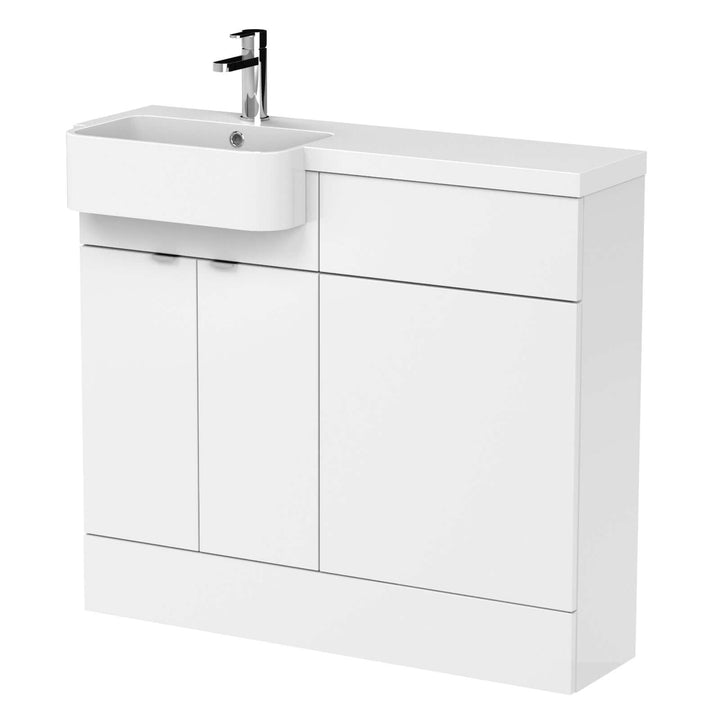 Hudson Reed Fusion Vanity & WC Combination Unit with Semi Recessed Basin