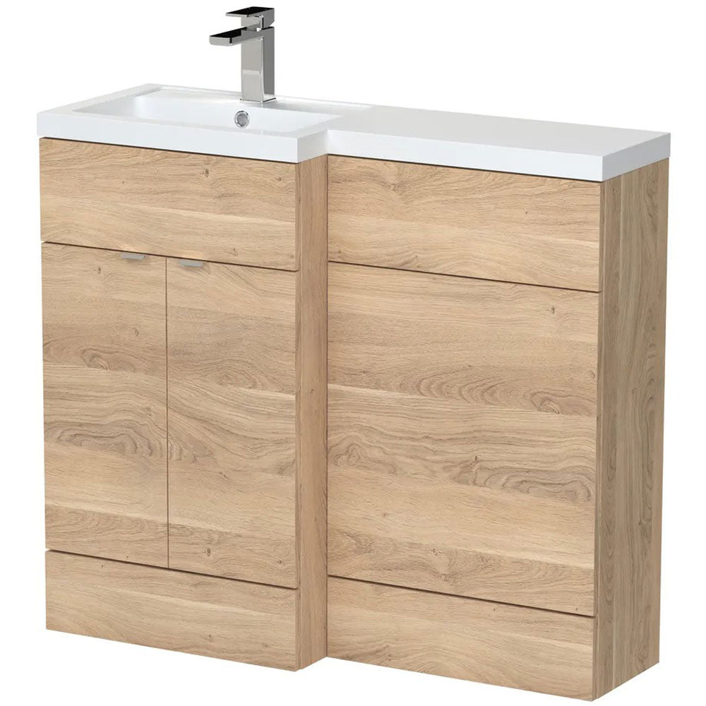 Hudson Reed Fusion 1000mm Left Hand Basin and WC Combination Unit