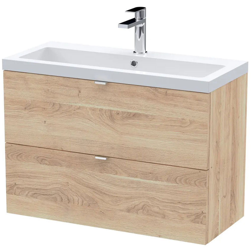 Hudson Reed Fusion 800mm Wall Hung Vanity Unit and Basin Collection