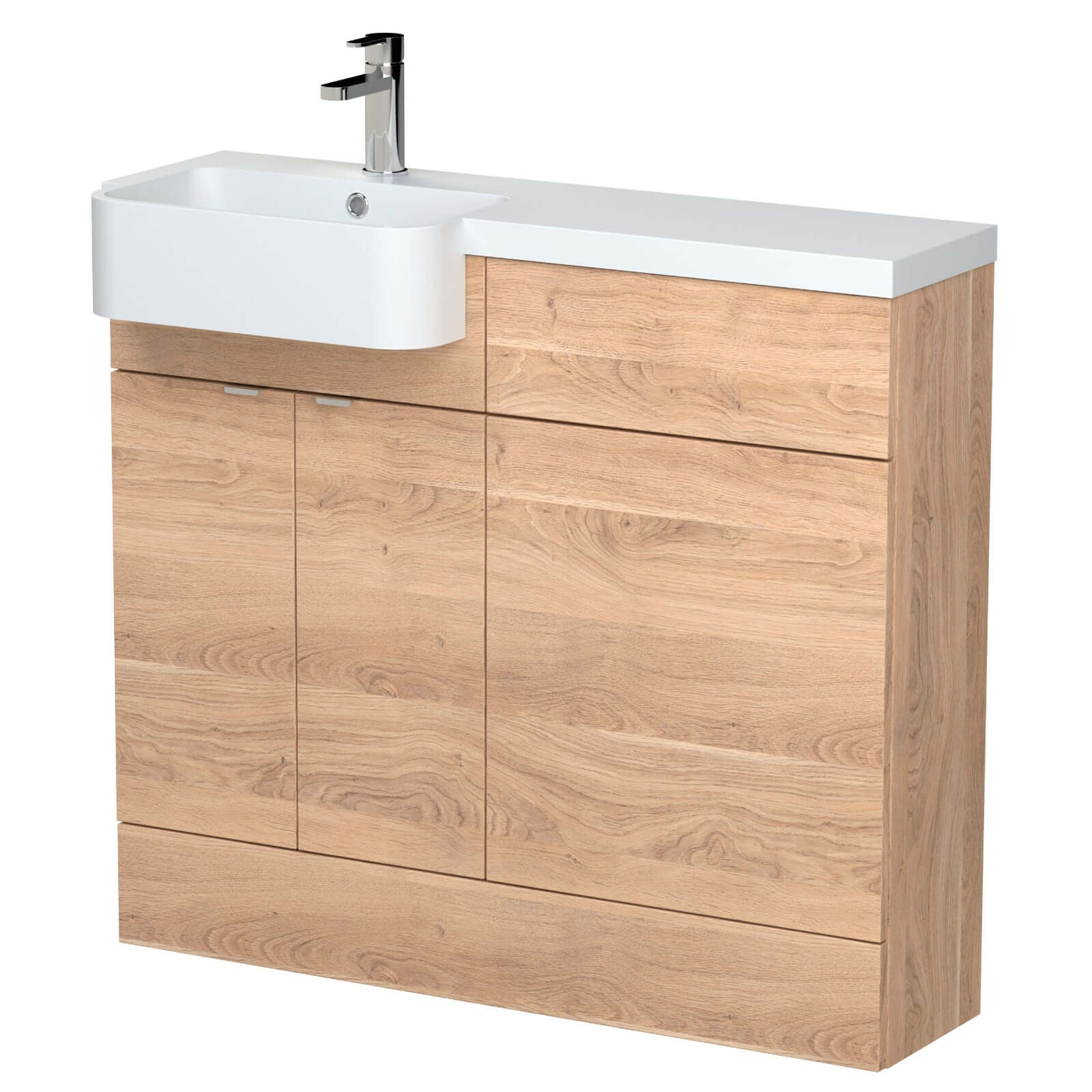 Hudson Reed Fusion Vanity & WC Combination Unit with Semi Recessed Basin