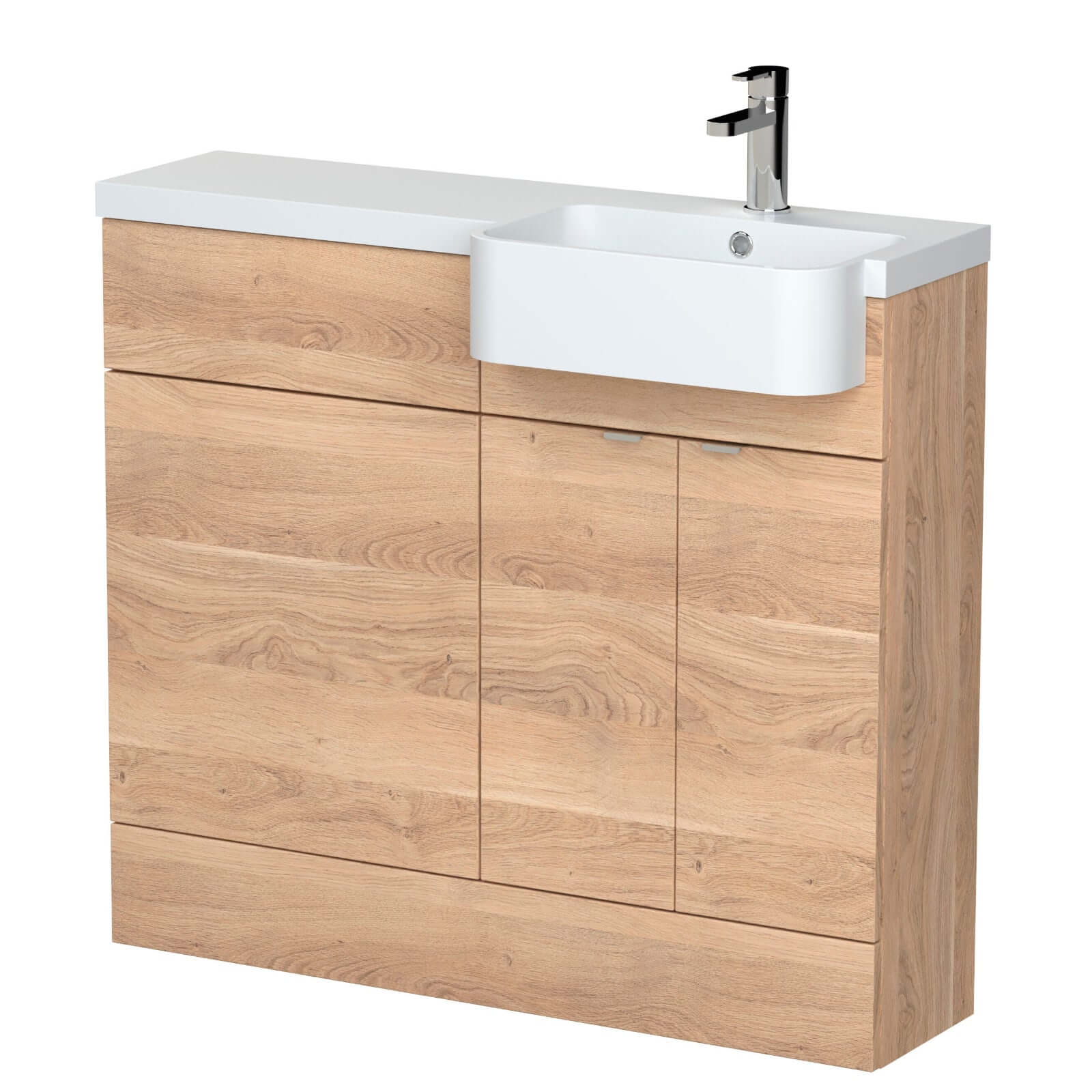 Hudson Reed Fusion Vanity & WC Combination Unit with Semi Recessed Basin