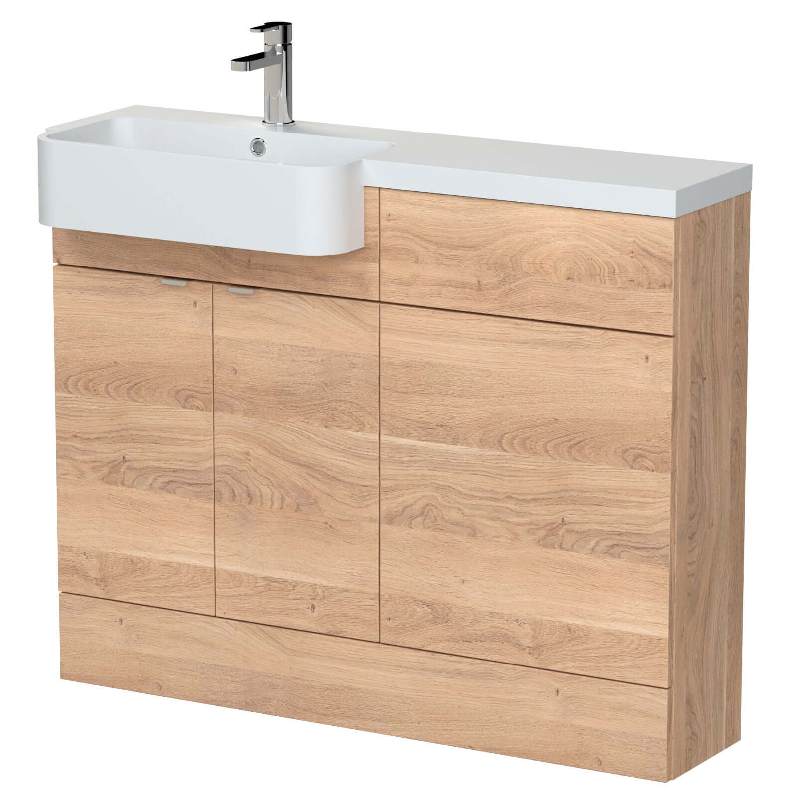 Hudson Reed Fusion Vanity & WC Combination Unit with Semi Recessed Basin
