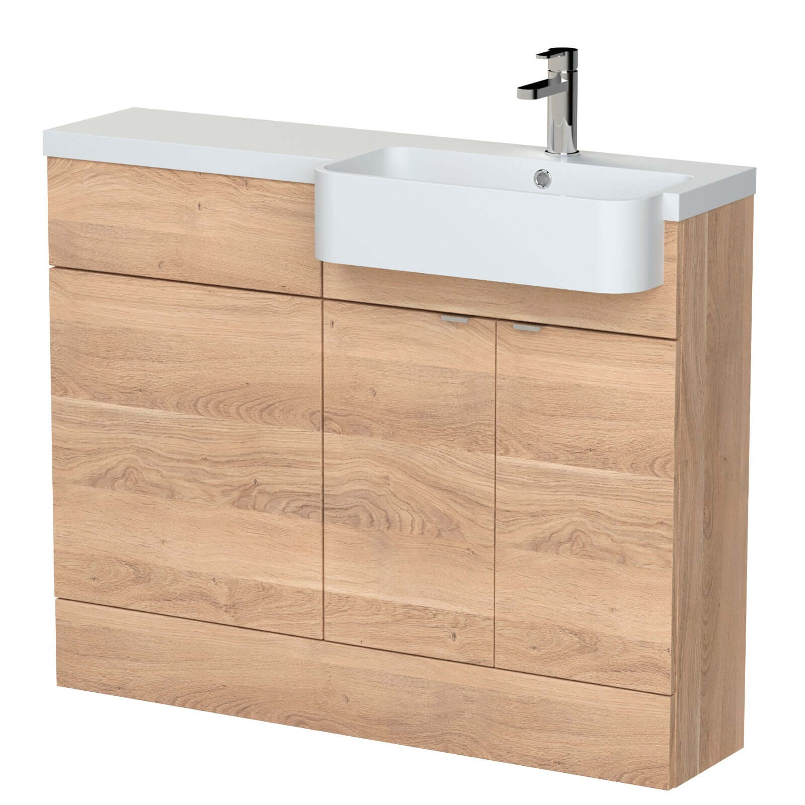 Hudson Reed Fusion Vanity & WC Combination Unit with Semi Recessed Basin