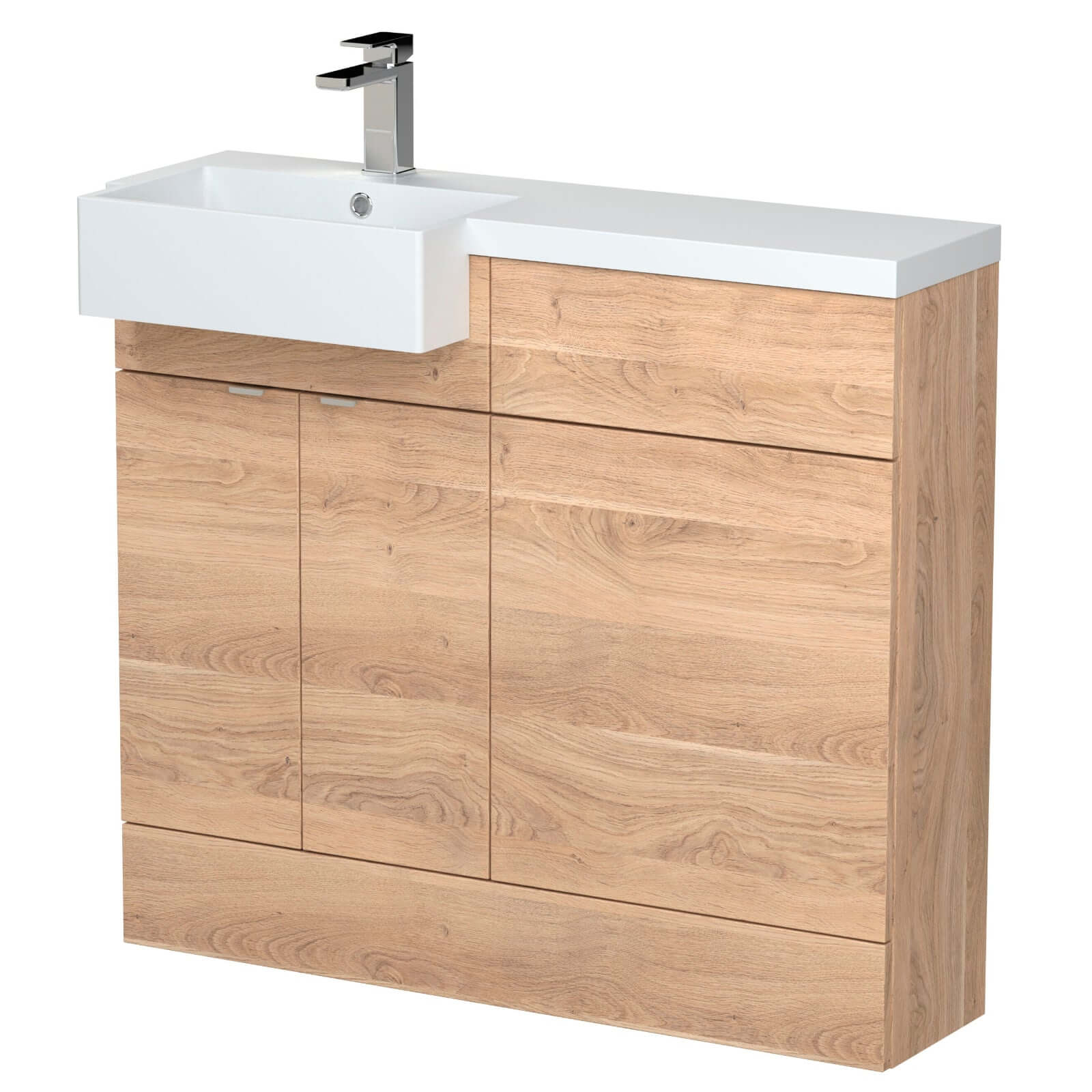 Hudson Reed Fusion Vanity & WC Combination Unit with Semi Recessed Basin