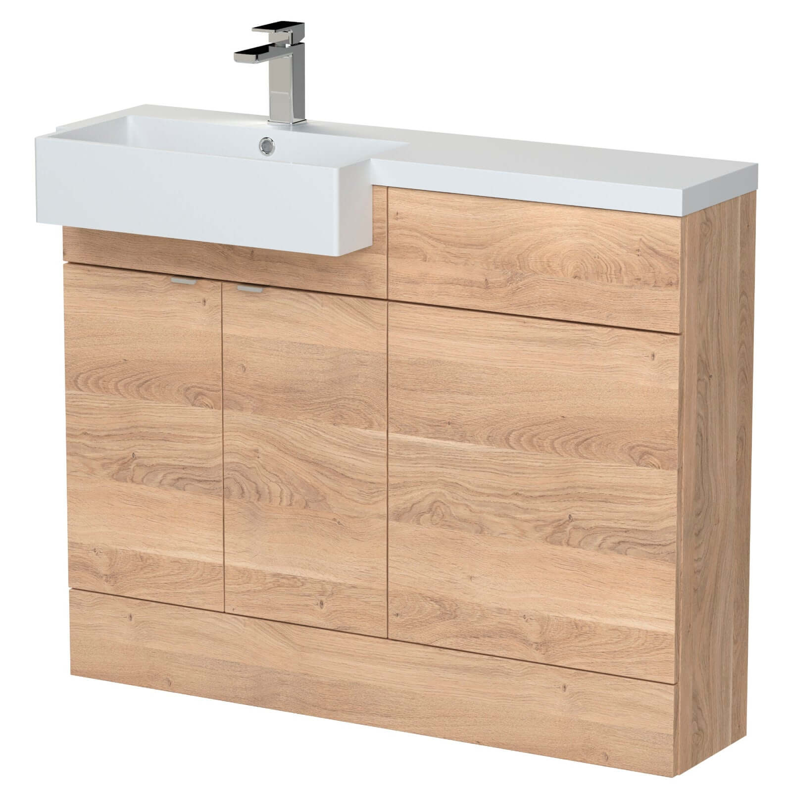 Hudson Reed Fusion Vanity & WC Combination Unit with Semi Recessed Basin