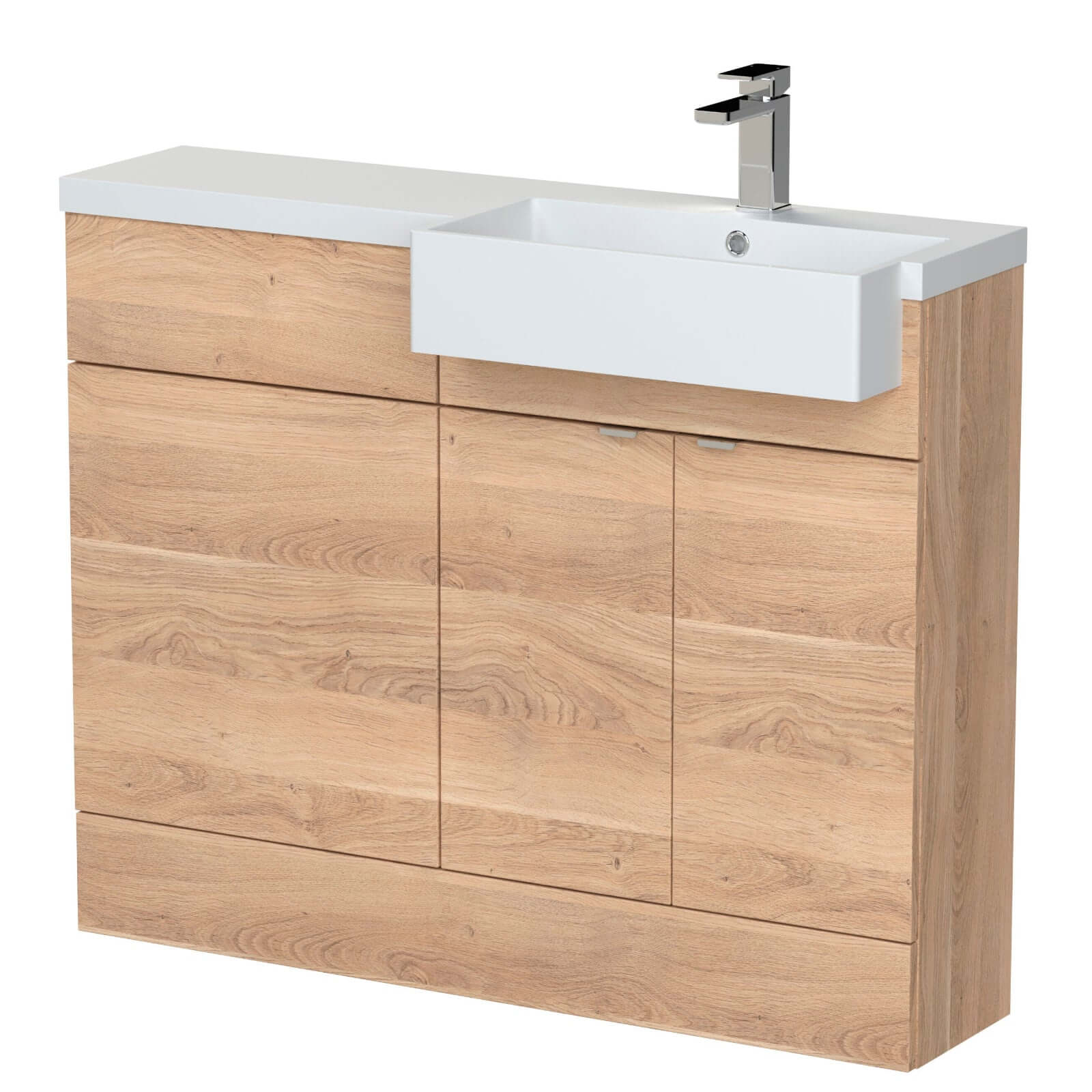 Hudson Reed Fusion Vanity & WC Combination Unit with Semi Recessed Basin