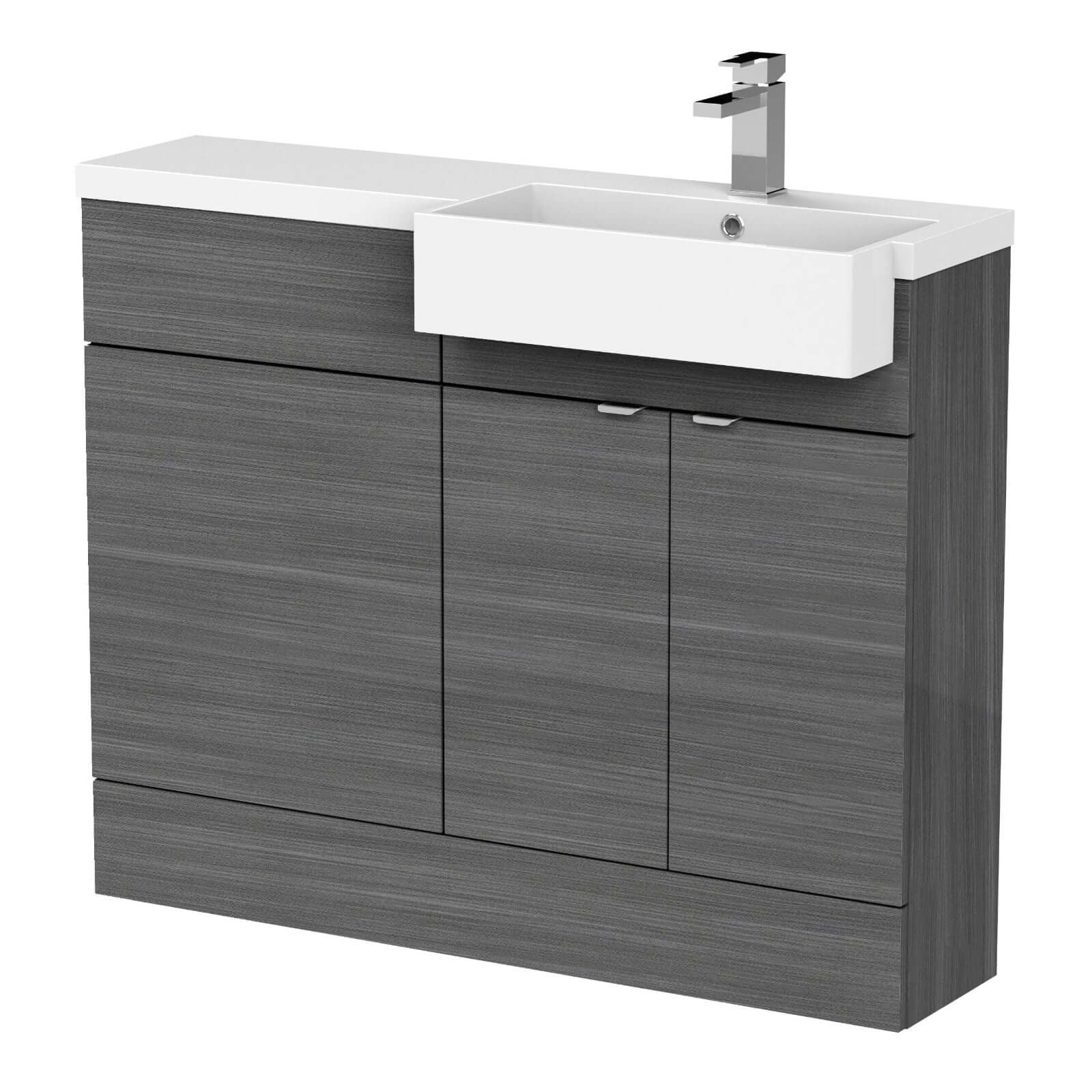 Hudson Reed Fusion Vanity & WC Combination Unit with Semi Recessed Basin