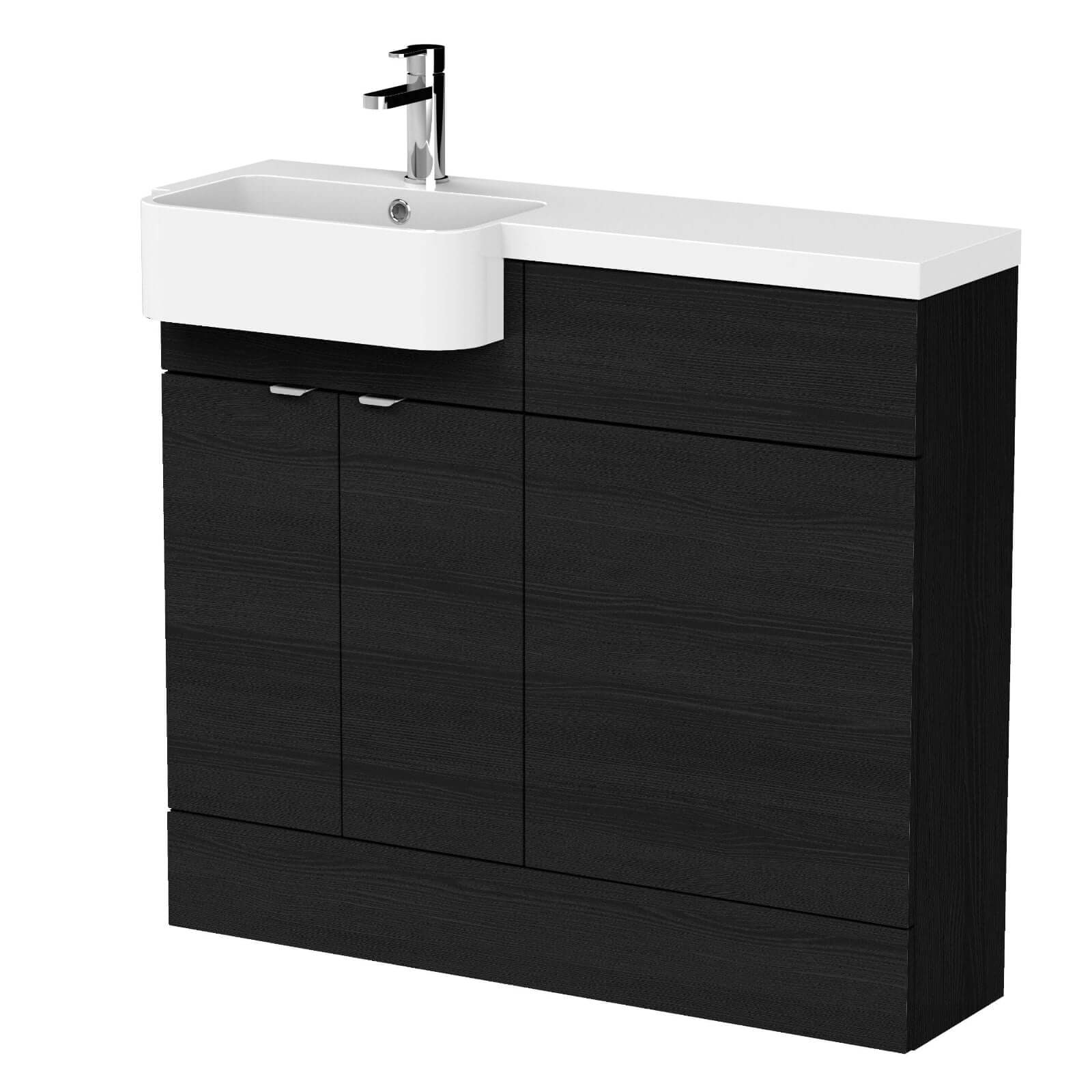 Hudson Reed Fusion Vanity & WC Combination Unit with Semi Recessed Basin