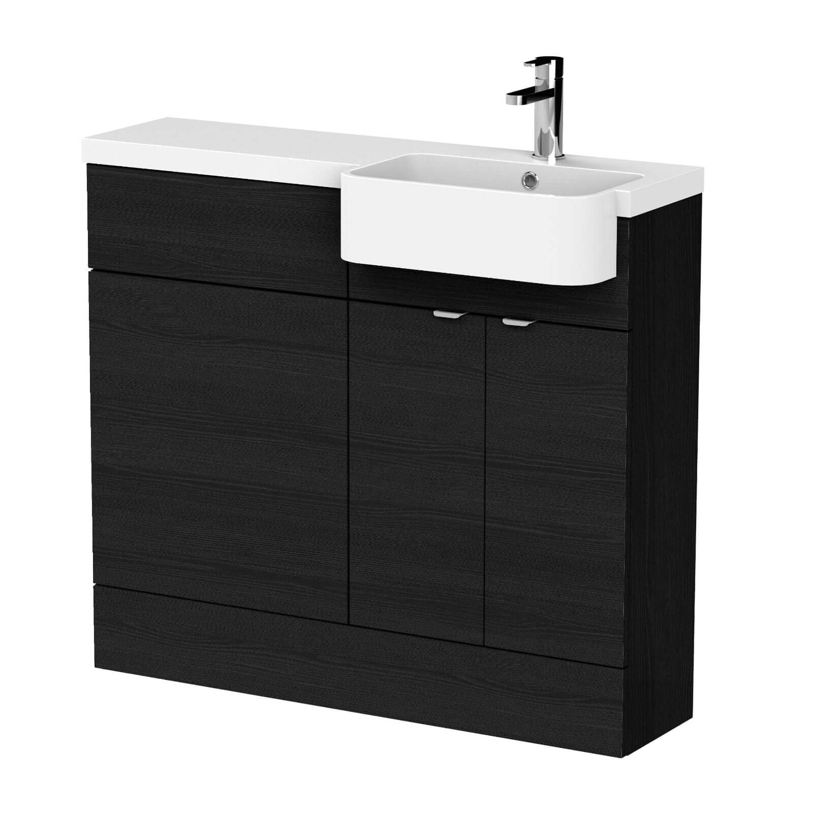 Hudson Reed Fusion Vanity & WC Combination Unit with Semi Recessed Basin