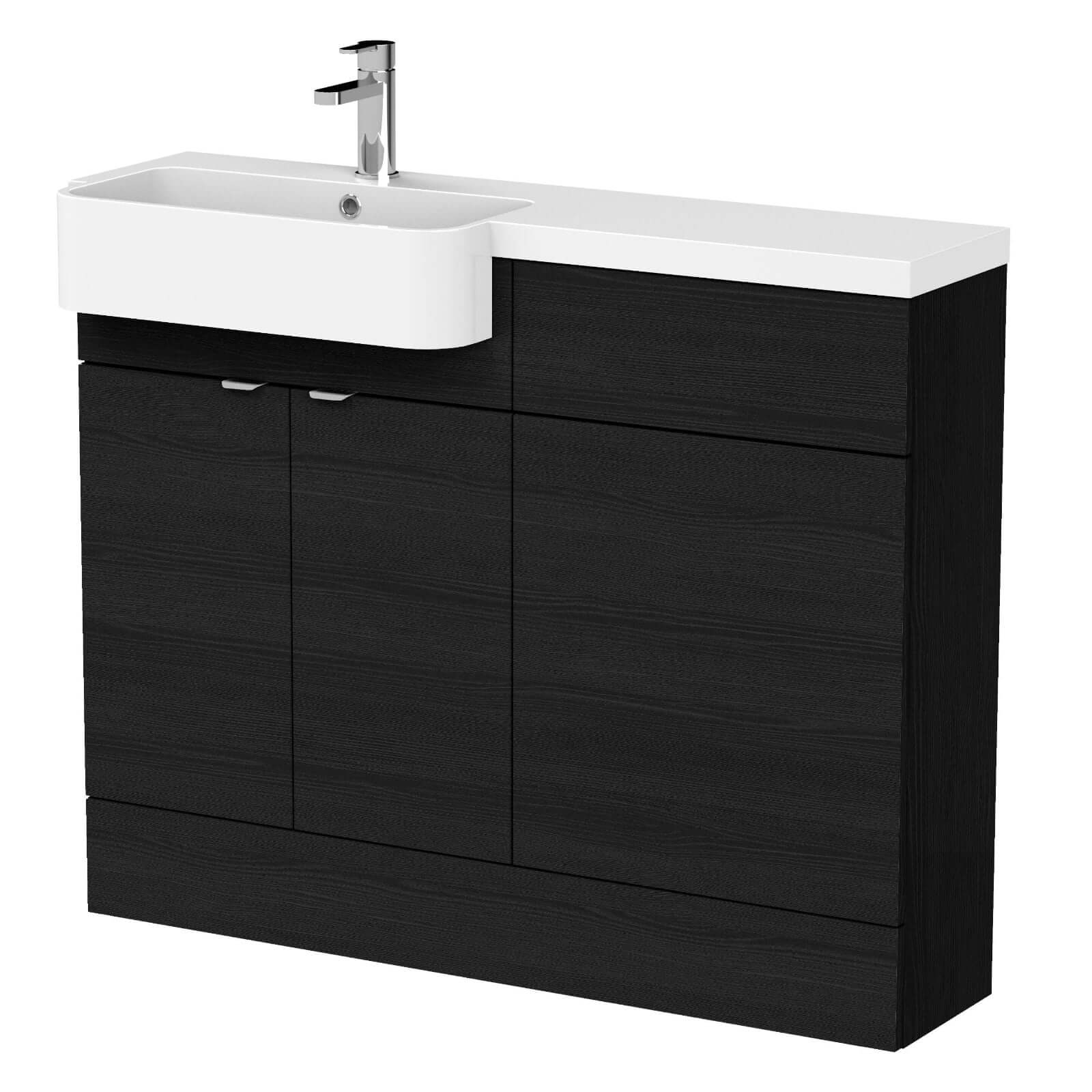 Hudson Reed Fusion Vanity & WC Combination Unit with Semi Recessed Basin