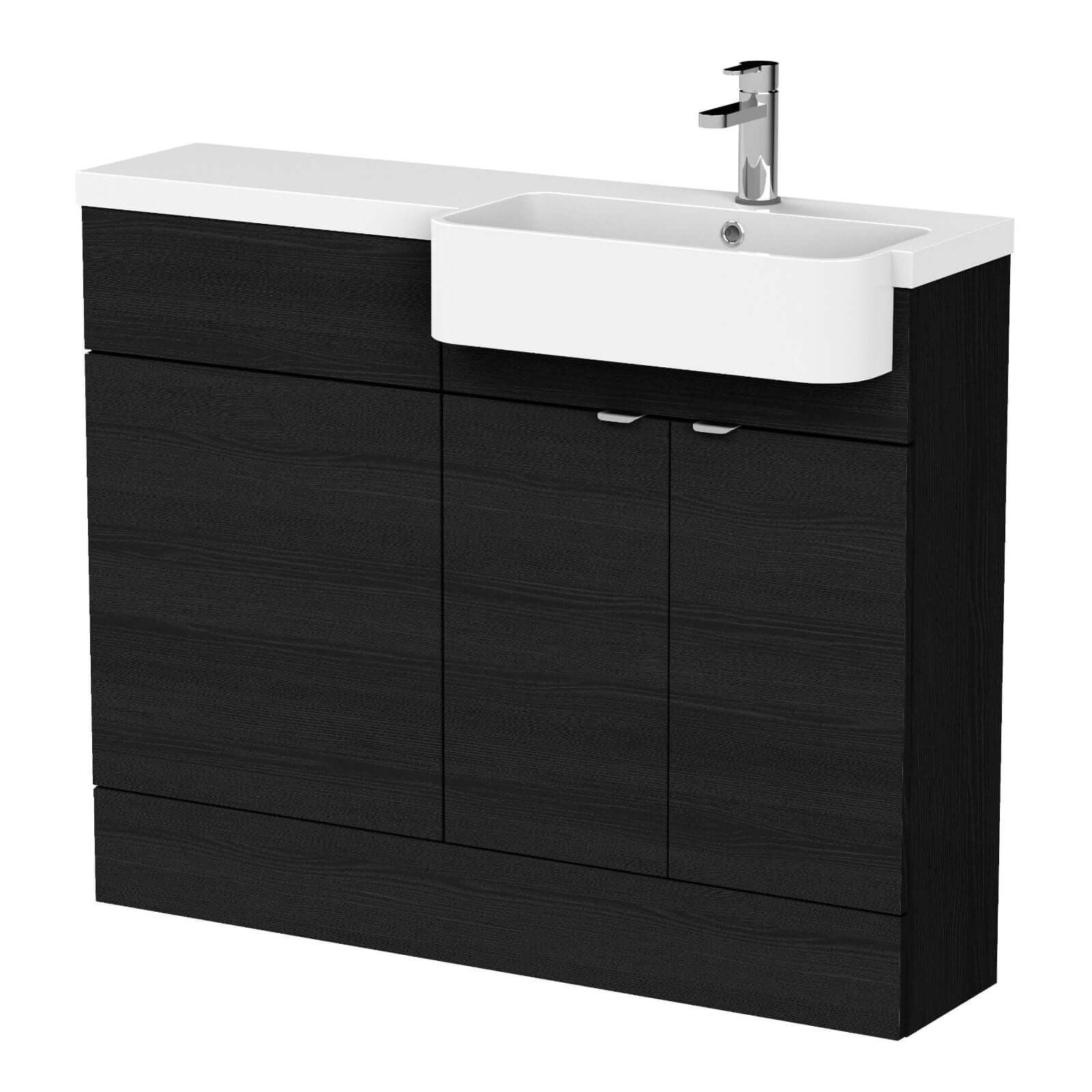 Hudson Reed Fusion Vanity & WC Combination Unit with Semi Recessed Basin