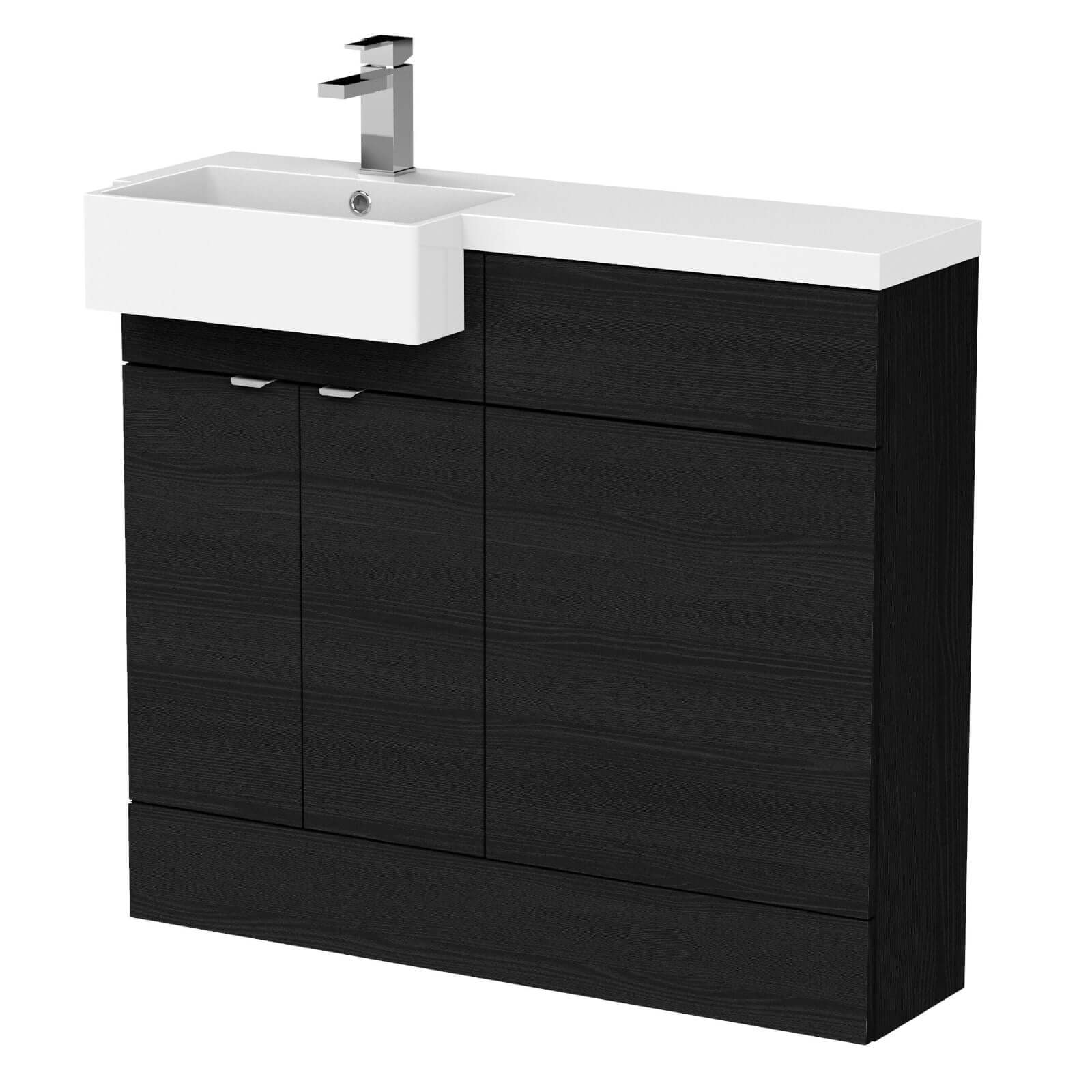 Hudson Reed Fusion Vanity & WC Combination Unit with Semi Recessed Basin