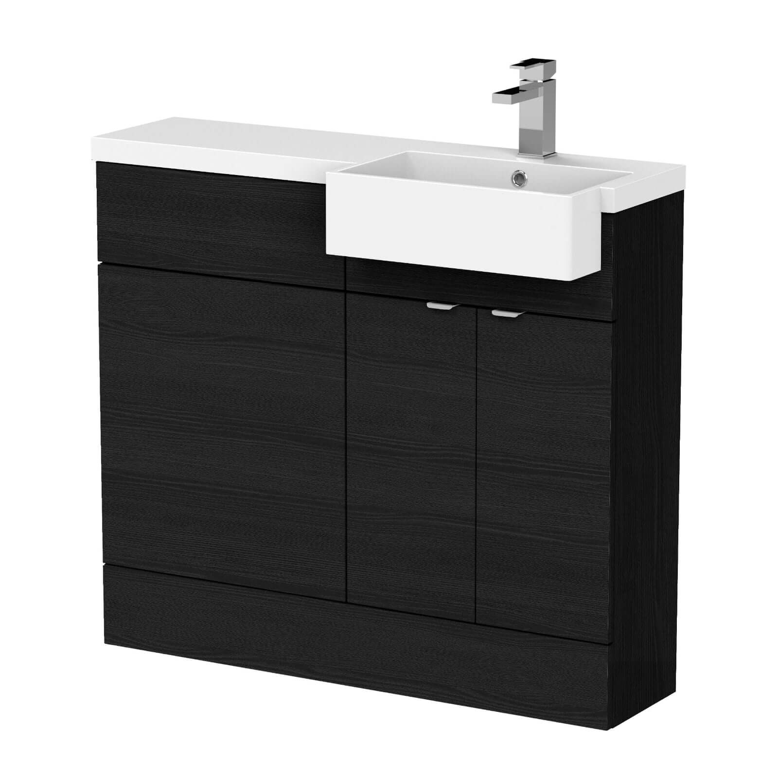 Hudson Reed Fusion Vanity & WC Combination Unit with Semi Recessed Basin