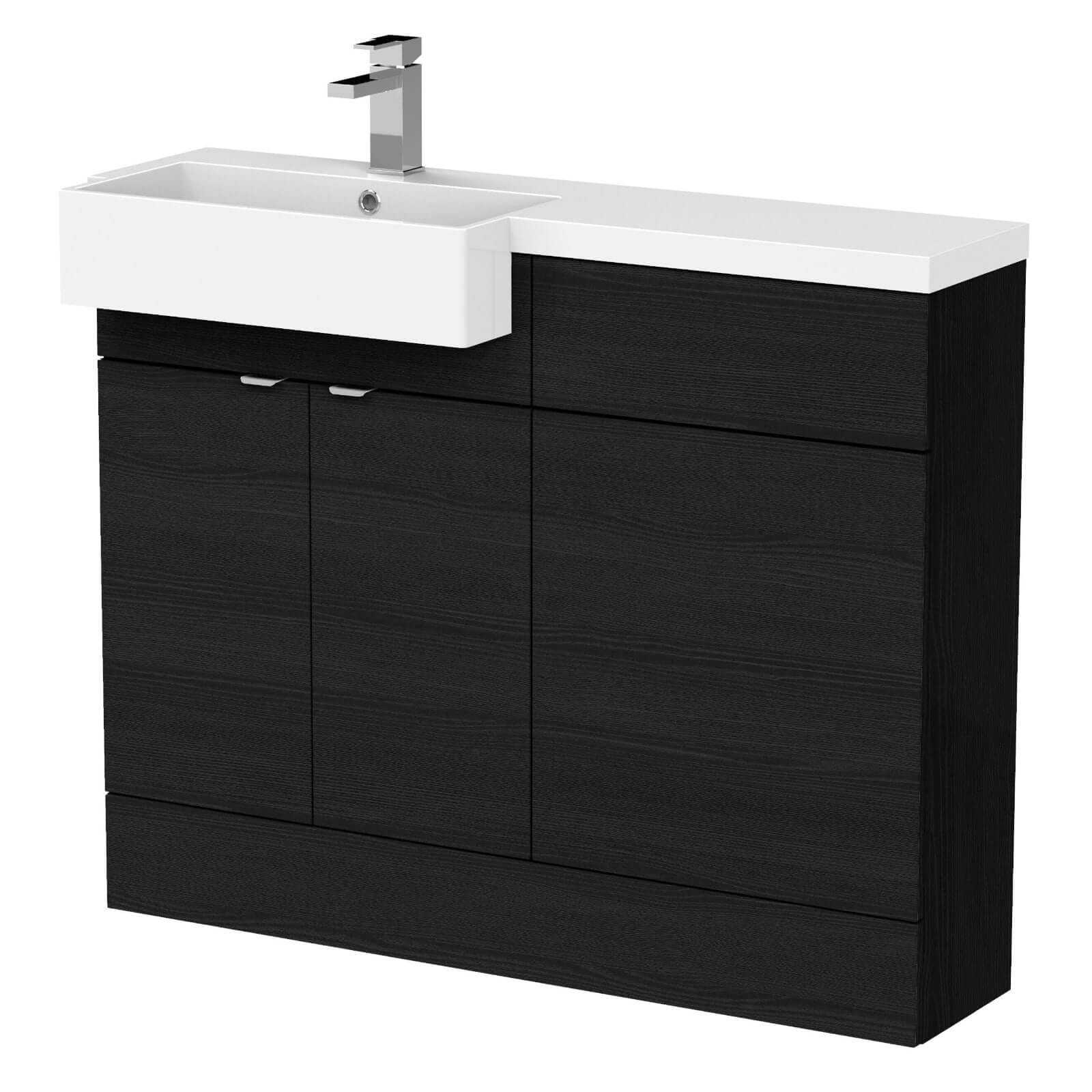 Hudson Reed Fusion Vanity & WC Combination Unit with Semi Recessed Basin
