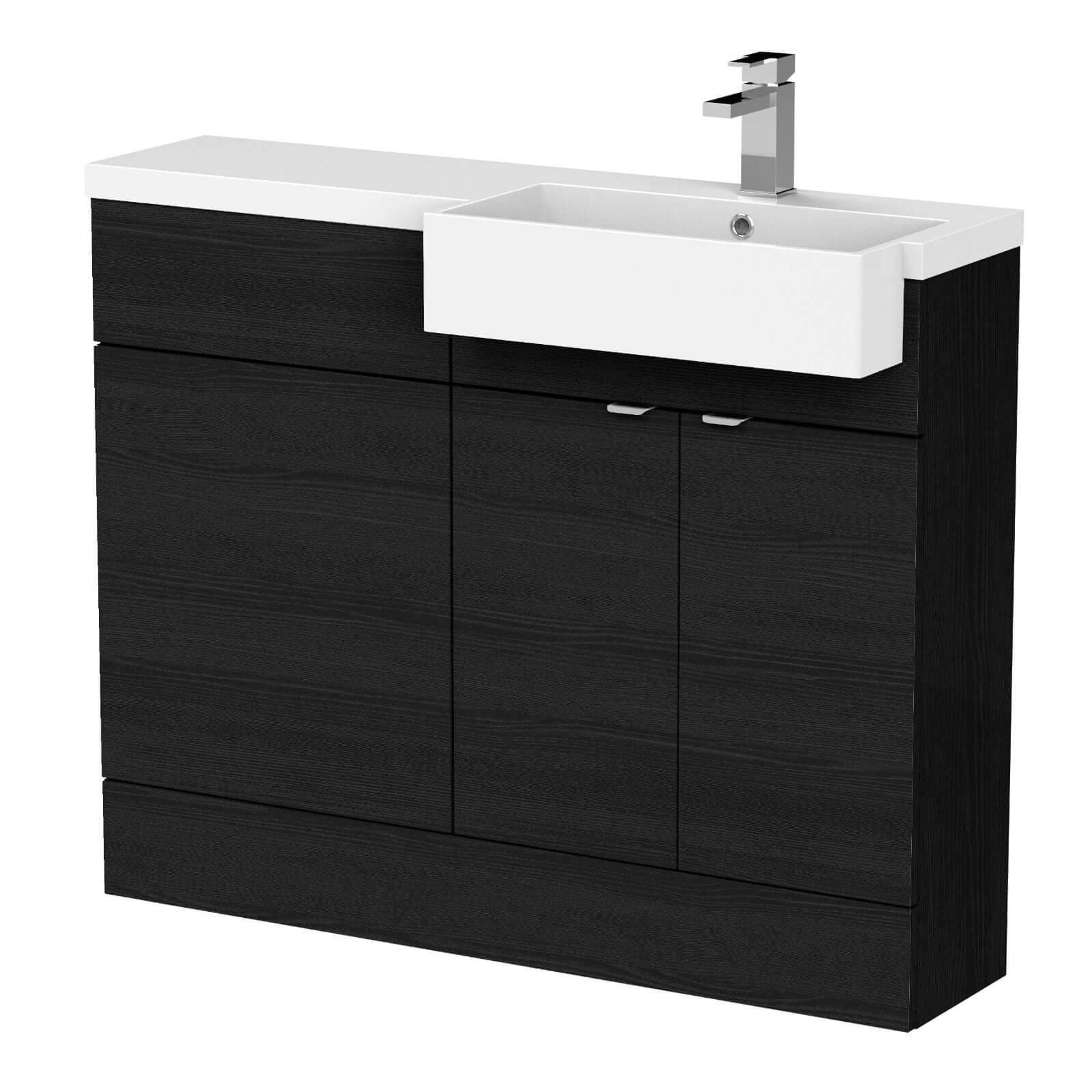 Hudson Reed Fusion Vanity & WC Combination Unit with Semi Recessed Basin