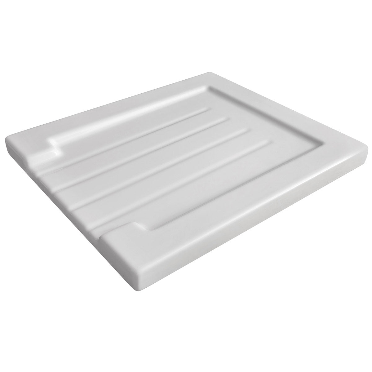 Reginox Grooved Ceramic White Belfast Kitchen Sink Drainer
