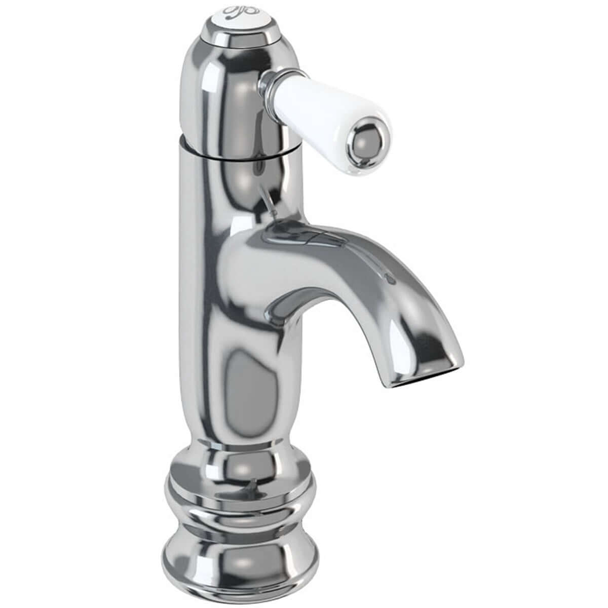 Burlington Chelsea Chrome Regent Curved Basin Mono Tap without Pop-up Waste