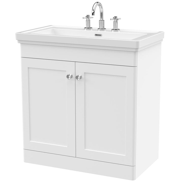 Nuie Classique Floor Standing 2-Door Vanity Unit & 3TH Basin Collection