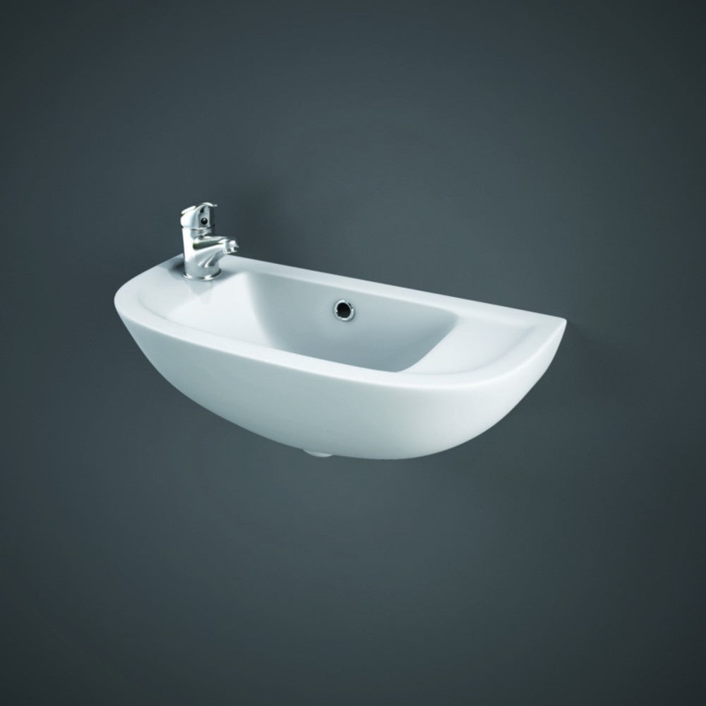 RAK Compact 450x215 1th Alpine White Cloakroom Basin - CO2301AWHA