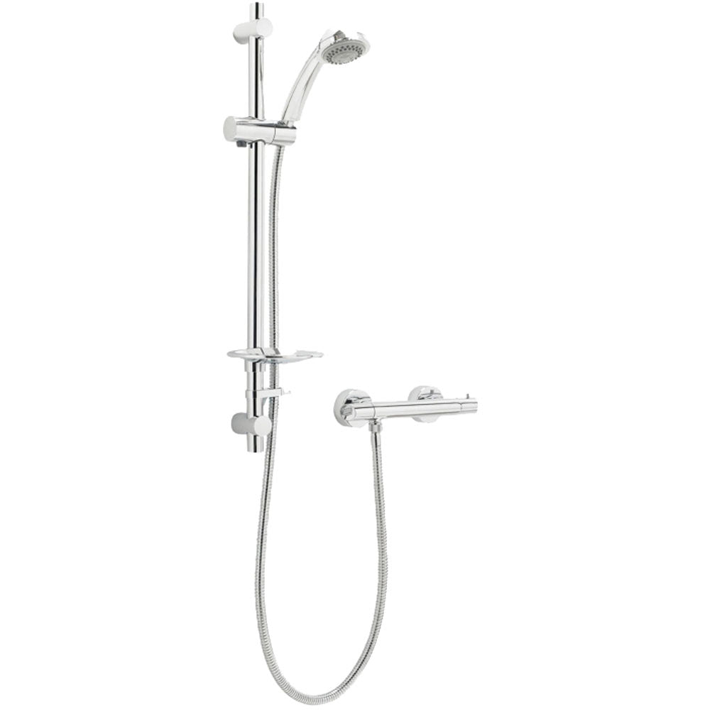 Deva Combi Thermostatic Bar Mixer Shower With Multi Mode Shower Kit COMBMEF