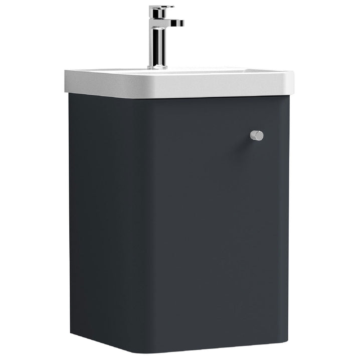 Nuie Core 400mm Wall Hung 1-Door Vanity Unit & Basin