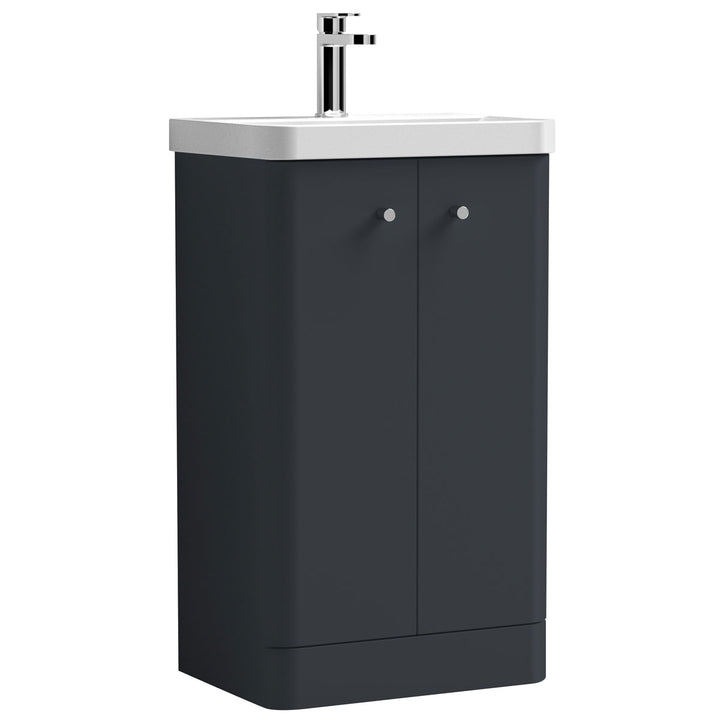 Nuie Core 500mm Floor Standing 2-Door Vanity Unit & Basin