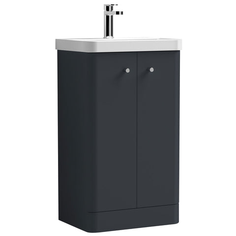 Nuie Core 500mm Floor Standing 2-Door Vanity Unit & Basin