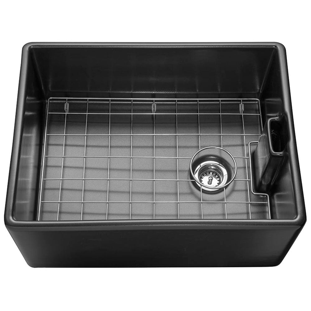 Caple Modern Belfast 1.0 Bowl Matt Black Ceramic Sink & Waste - CPBS5BK