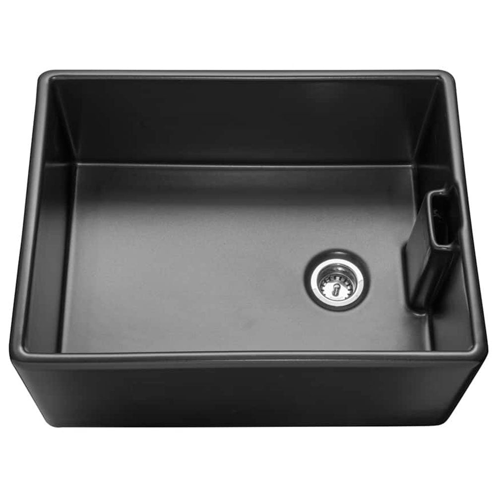 Caple Modern Belfast 1.0 Bowl Matt Black Ceramic Sink & Waste - CPBS5BK