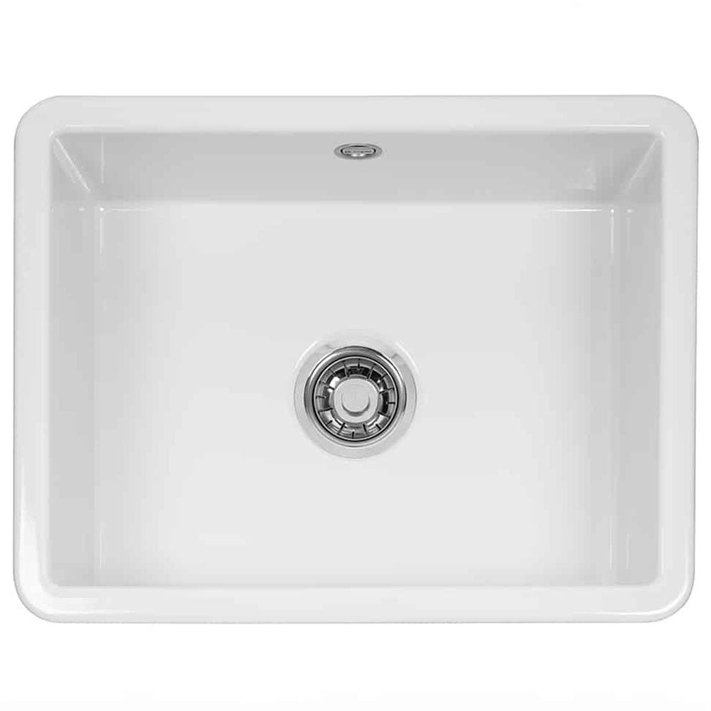 Caple Cheshire 1.0 Bowl White Ceramic Sink - CPCIB3
