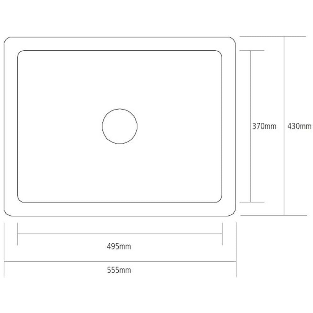 Caple Cheshire 1.0 Bowl White Ceramic Sink - CPCIB3