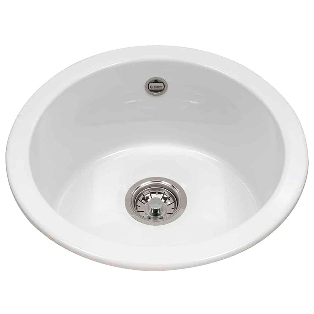 Caple Warwickshire 1.0 Bowl White Ceramic Sink - CPWIB3