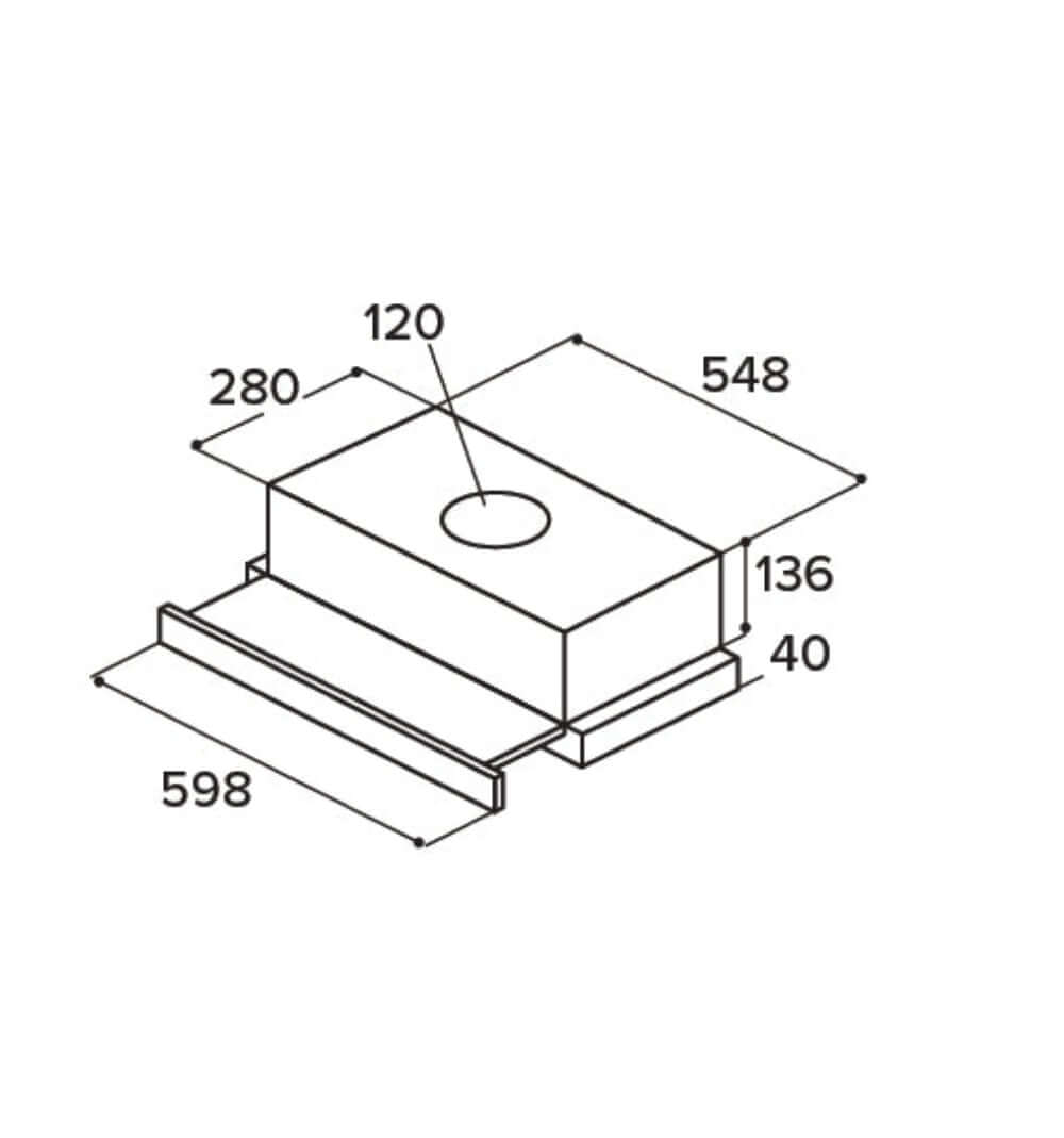 CDA 600mm Telescopic extractor CTE62SS