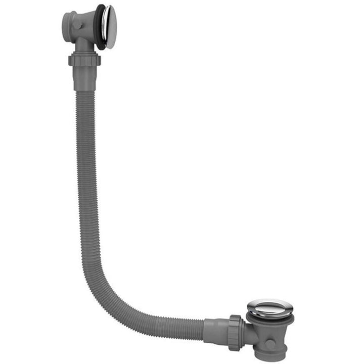Burlington Clearwater Chrome Bath Click-Clack Waste with Overflow