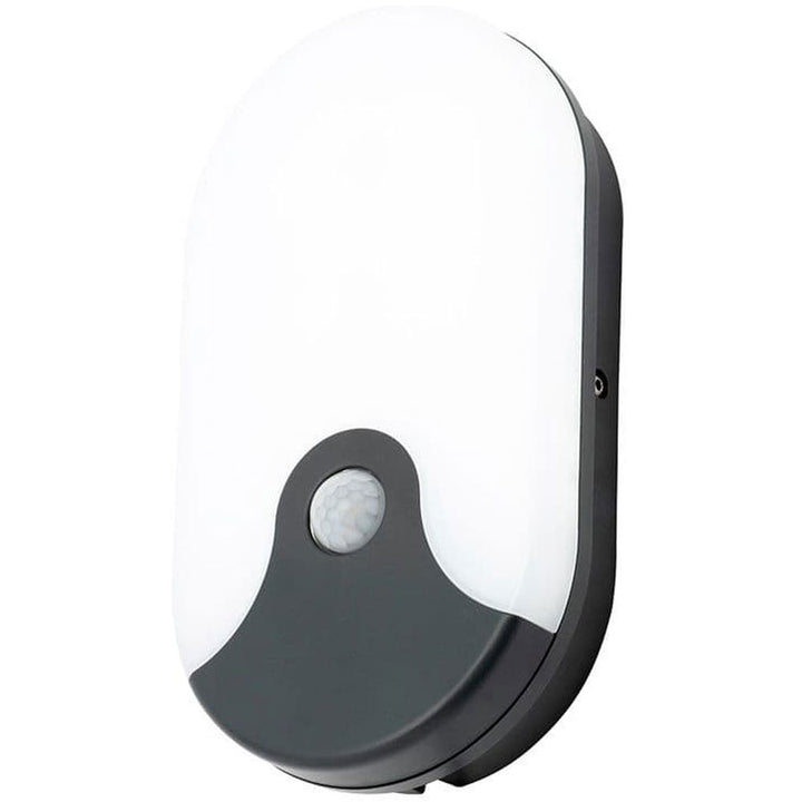 Coast Turus Black 15W Oval Bulkhead With PIR - CZ-34017-BLK