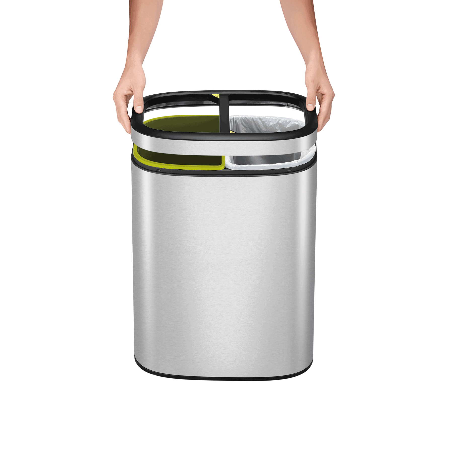 EKO Oli-Cube 5L+5L Open Top Dual Recycling Bin